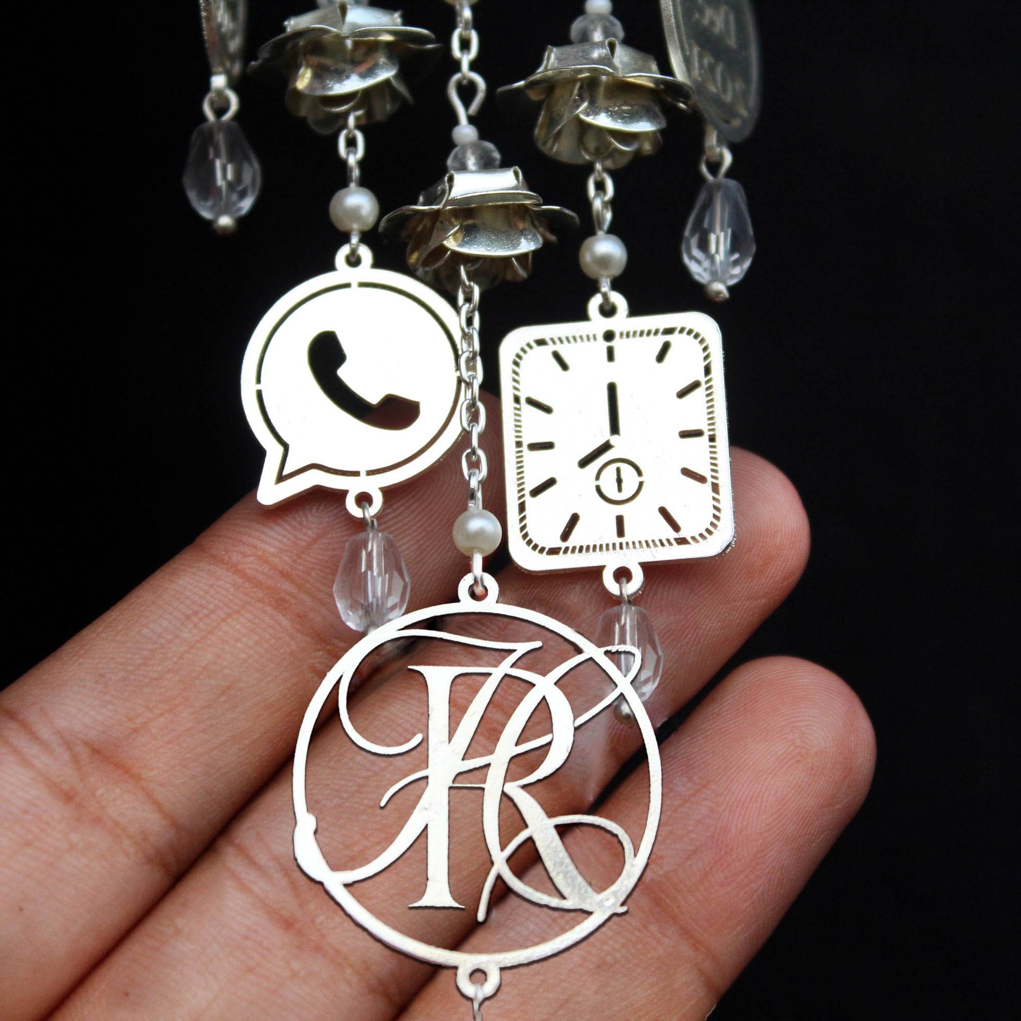 Customised Charms Golden Kaleere Punjabi Wedding Bridal Silver Kalira Personalised Golden Rose Gold Kaleera Traditional Designer Kalire