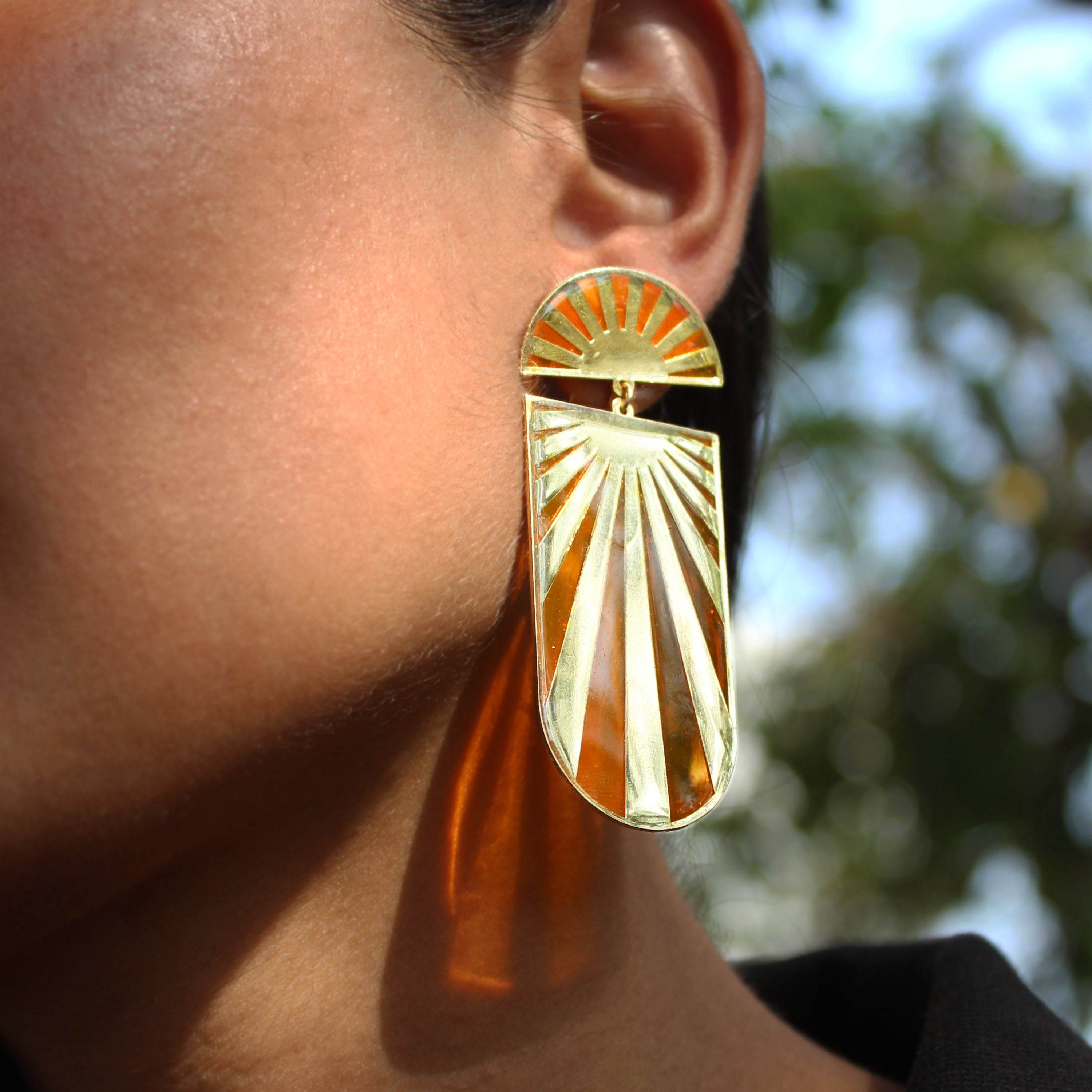 Traditional Kundan earrings in gold-tone, perfect for weddings and festive wear