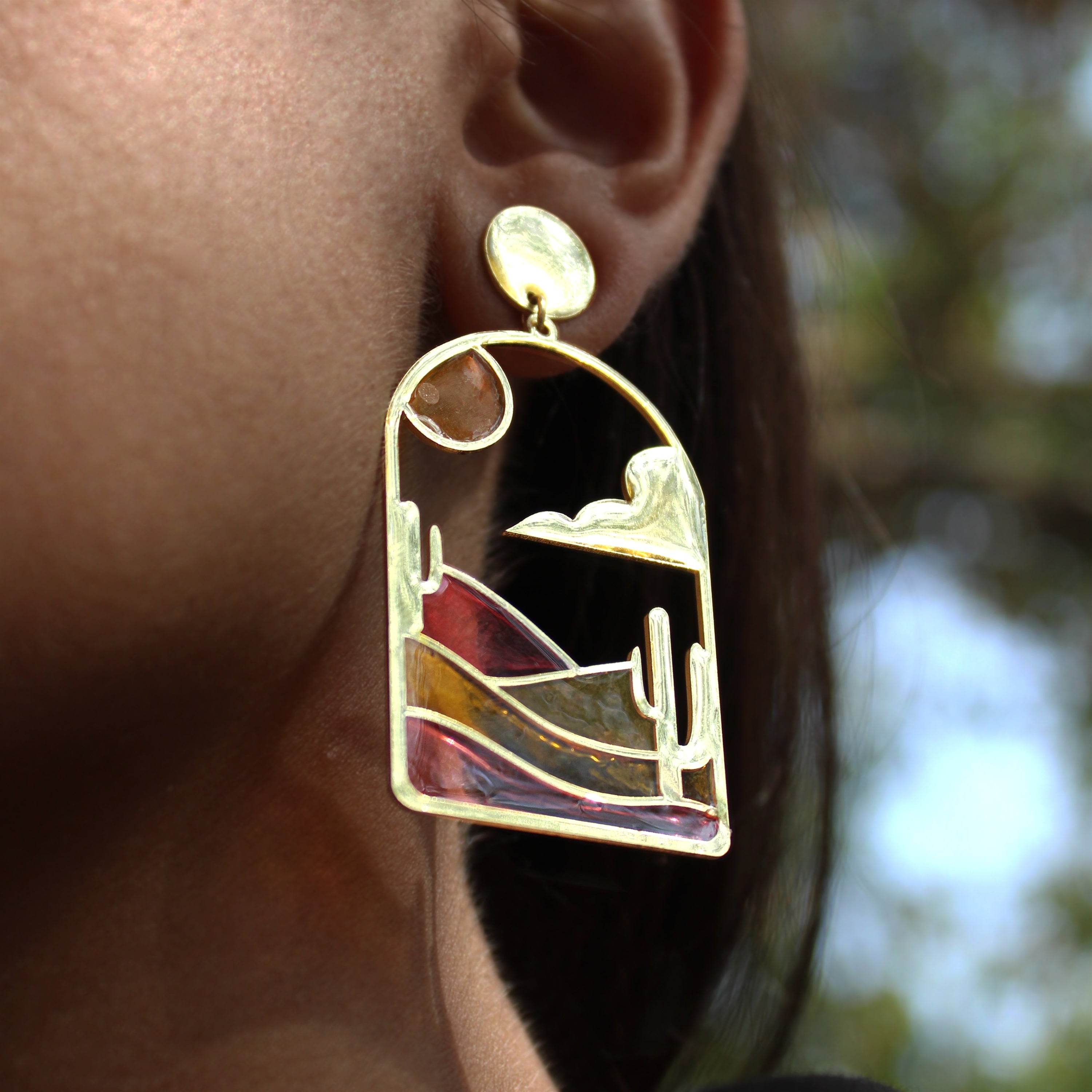 Traditional Kundan earrings in gold-tone, perfect for weddings and festive wear