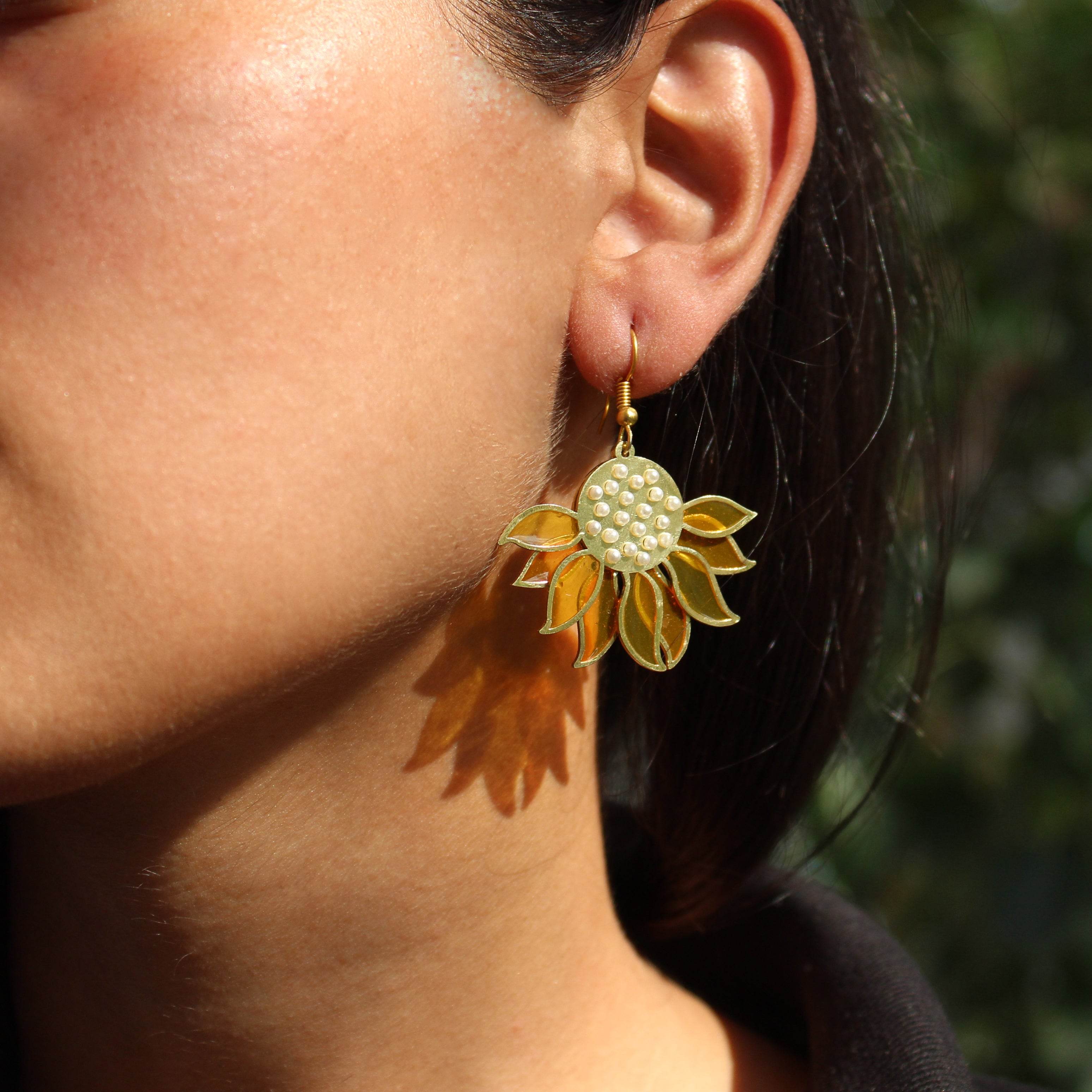 Traditional Kundan earrings in gold-tone, perfect for weddings and festive wear