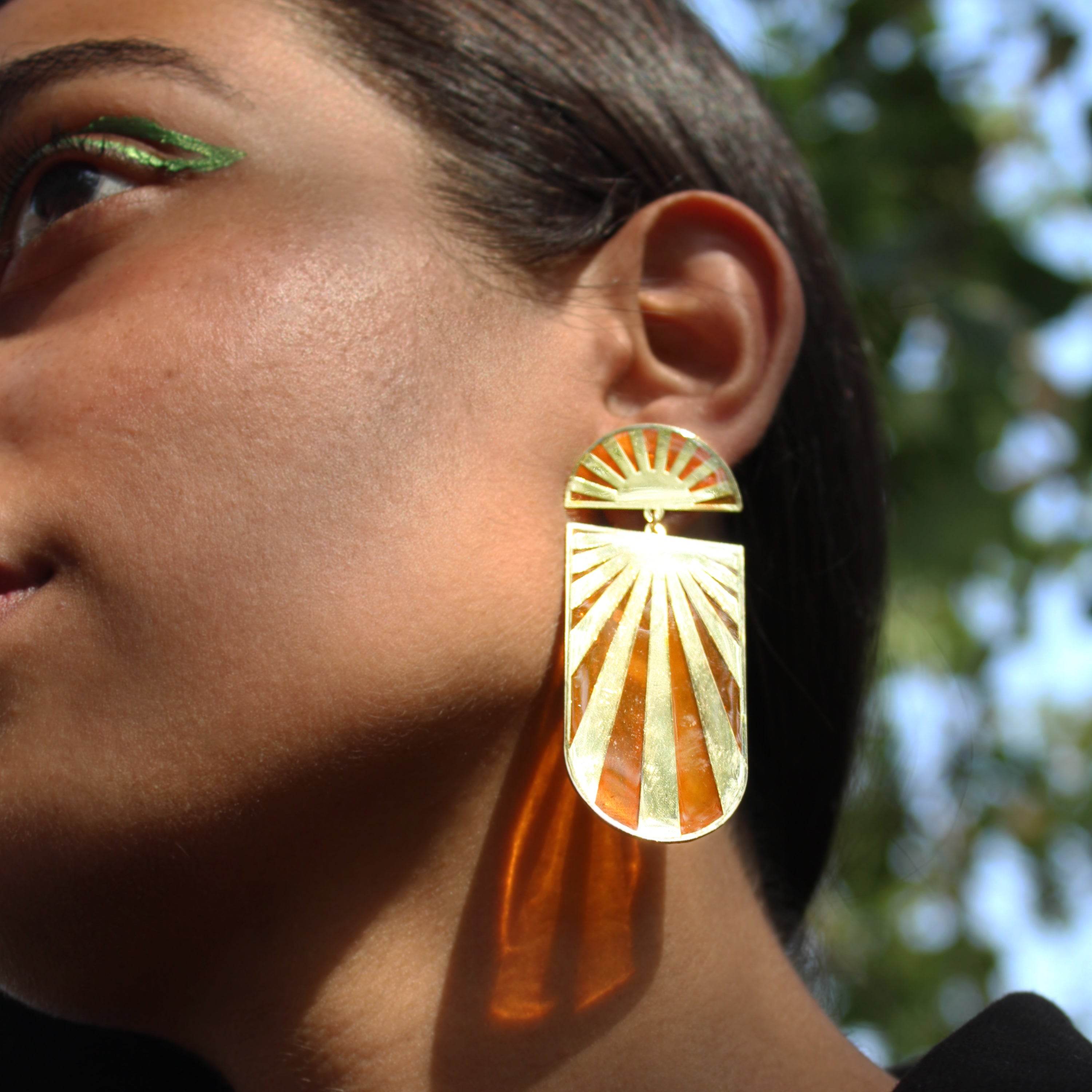 Traditional Kundan earrings in gold-tone, perfect for weddings and festive wear