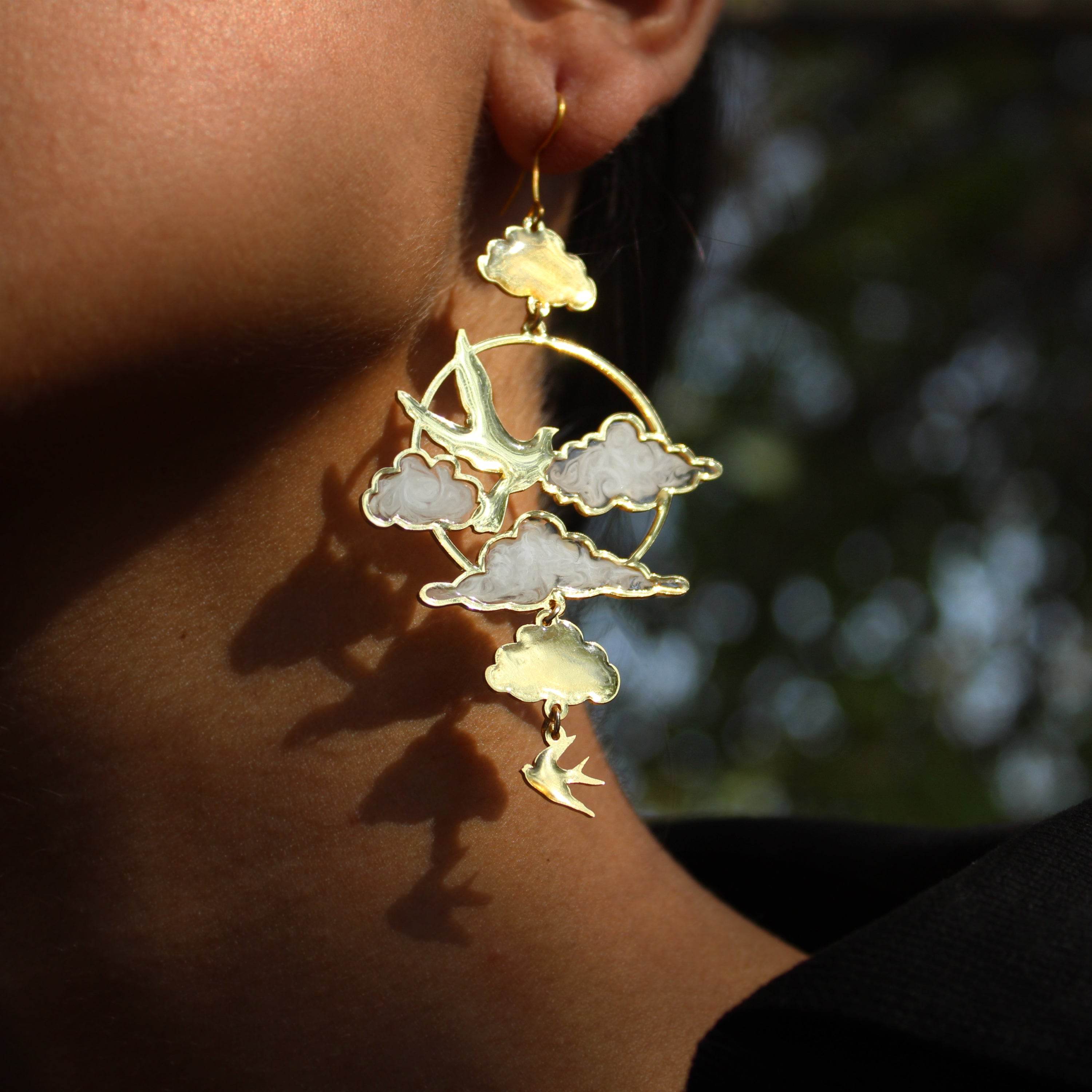 Traditional Kundan earrings in gold-tone, perfect for weddings and festive wear