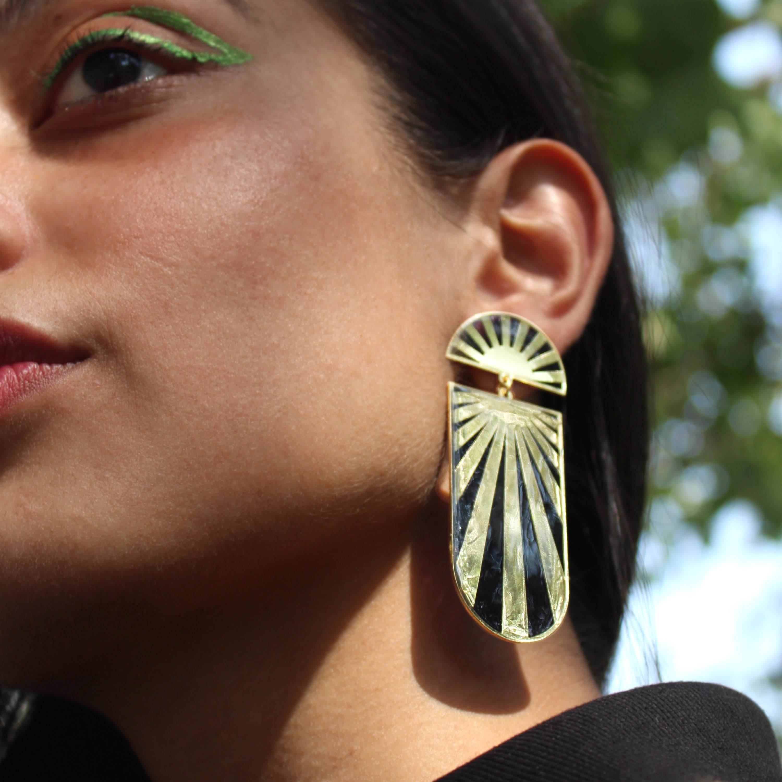Traditional Kundan earrings in gold-tone, perfect for weddings and festive wear
