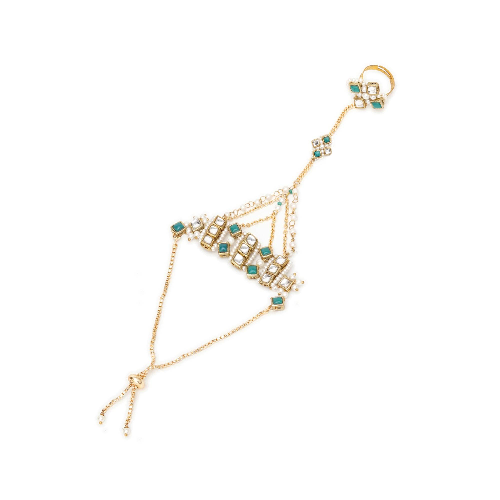 Emerald Accents Haathphool - BeAbhika.com