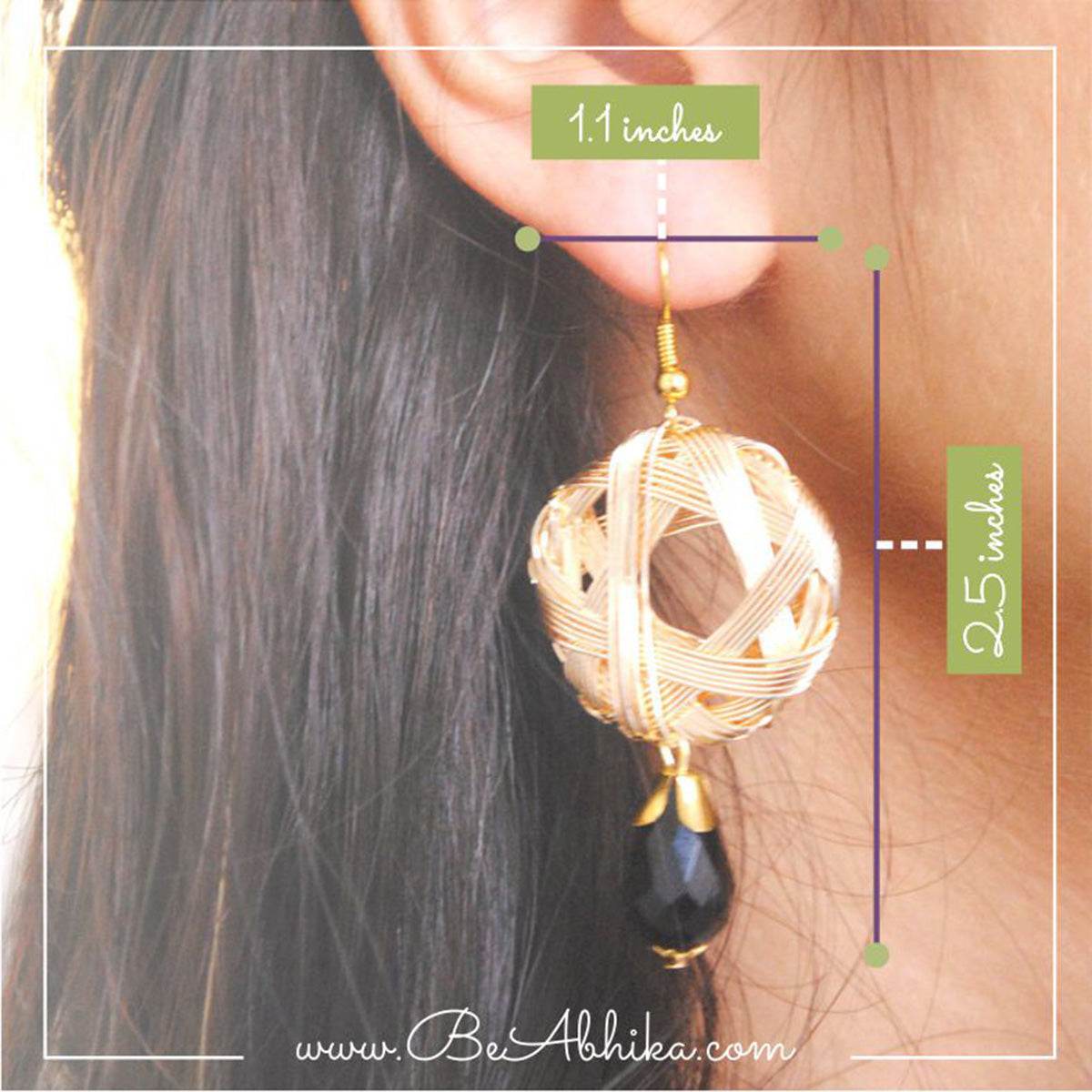 Traditional Kundan earrings in gold-tone, perfect for weddings and festive wear