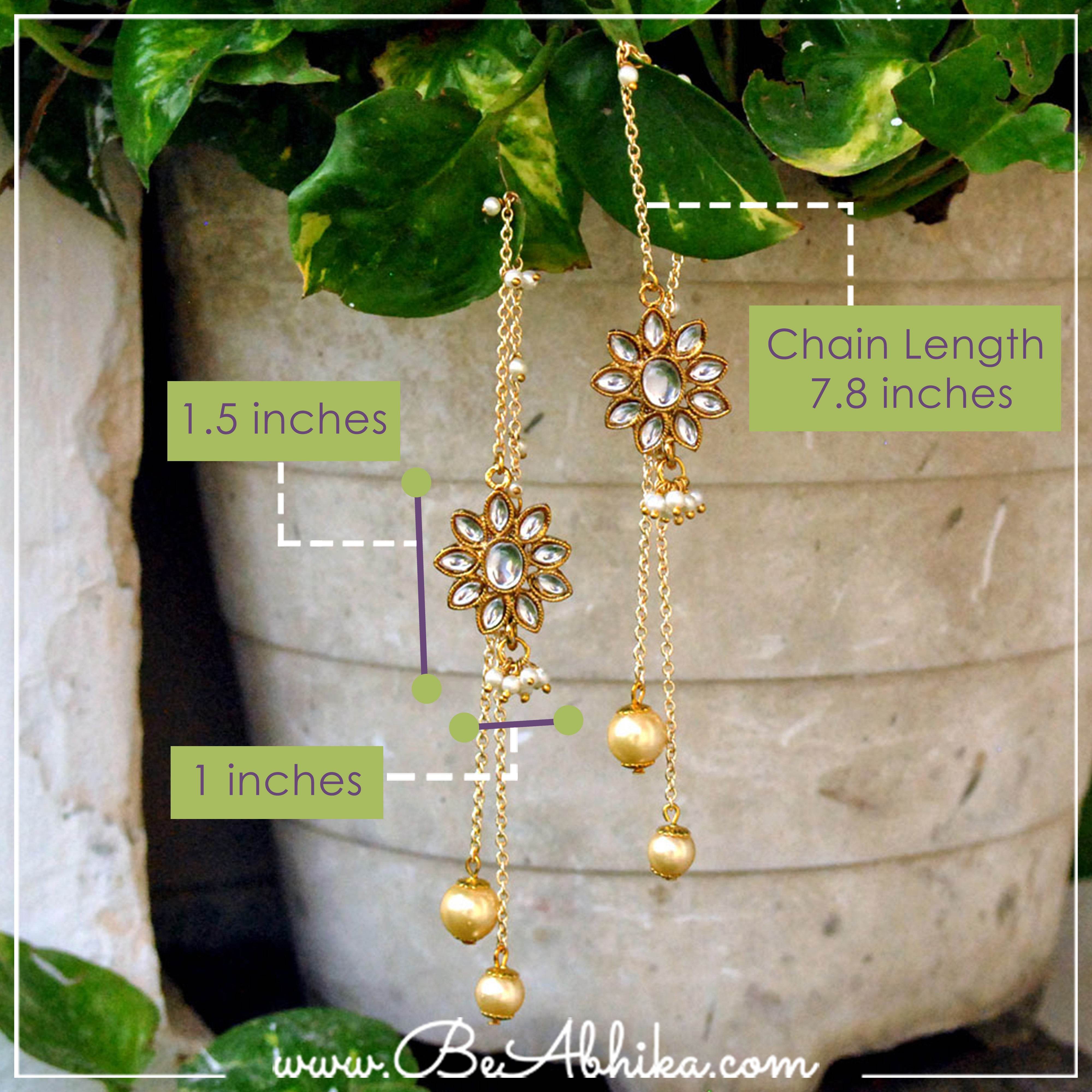 Kundan Kanauti Earrings - BeAbhika.com