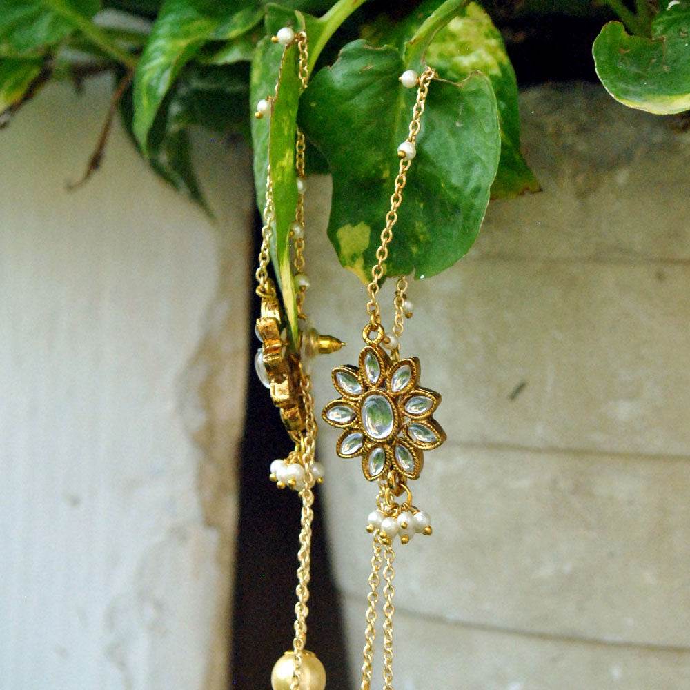 Kundan Kanauti Earrings - BeAbhika.com