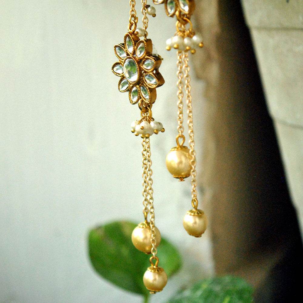 Kundan Kanauti Earrings - BeAbhika.com