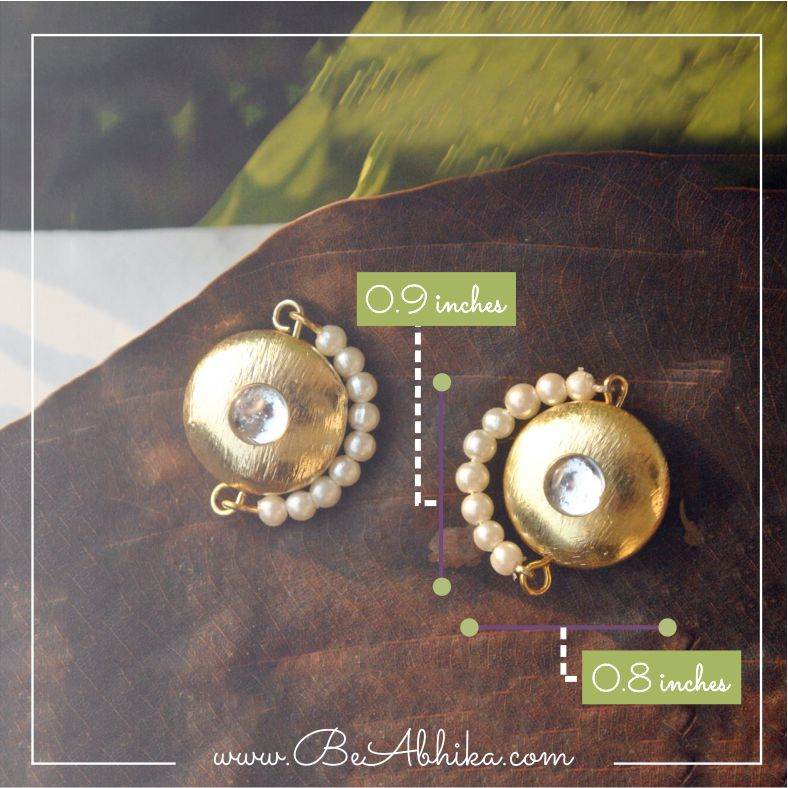 Golden Crescent Earstuds - BeAbhika.com