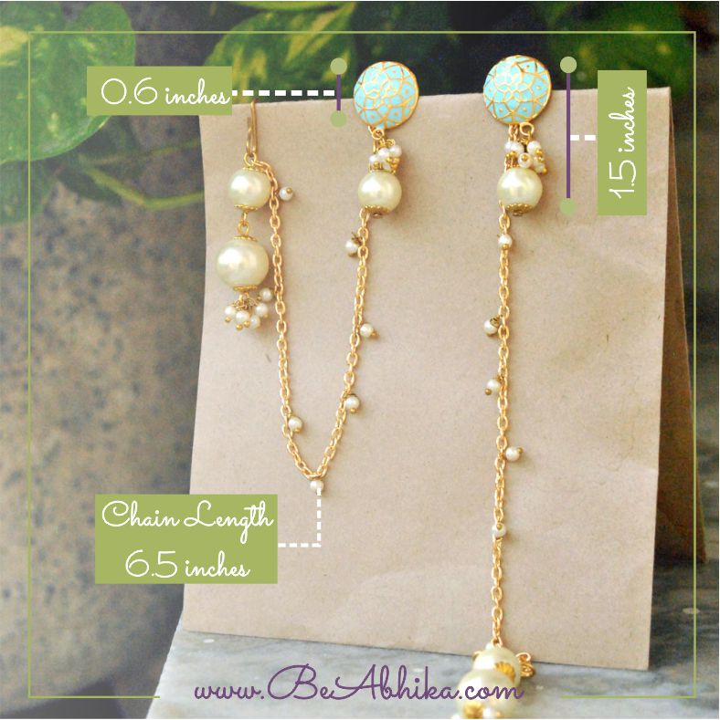 Traditional Kundan earrings in gold-tone, perfect for weddings and festive wear