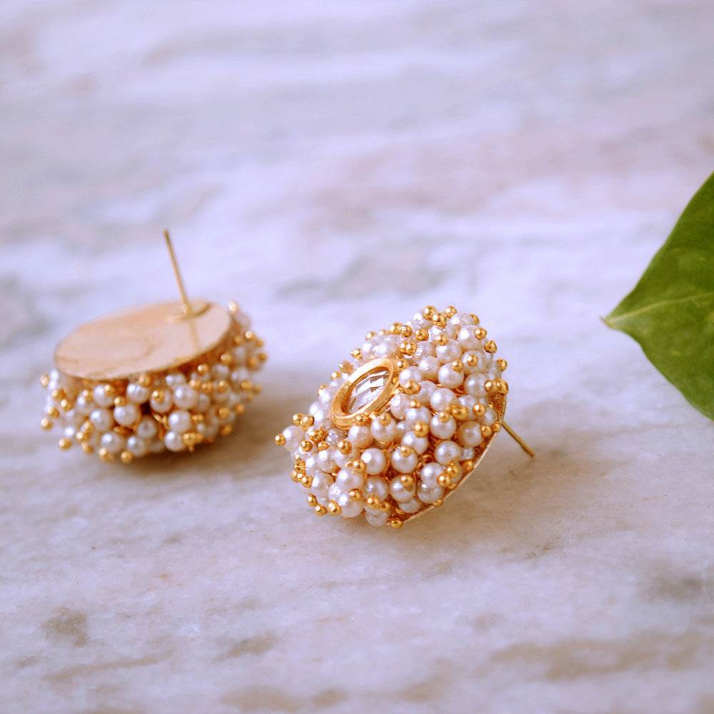 Garden Of Pearls Ring & Earring - BeAbhika.com