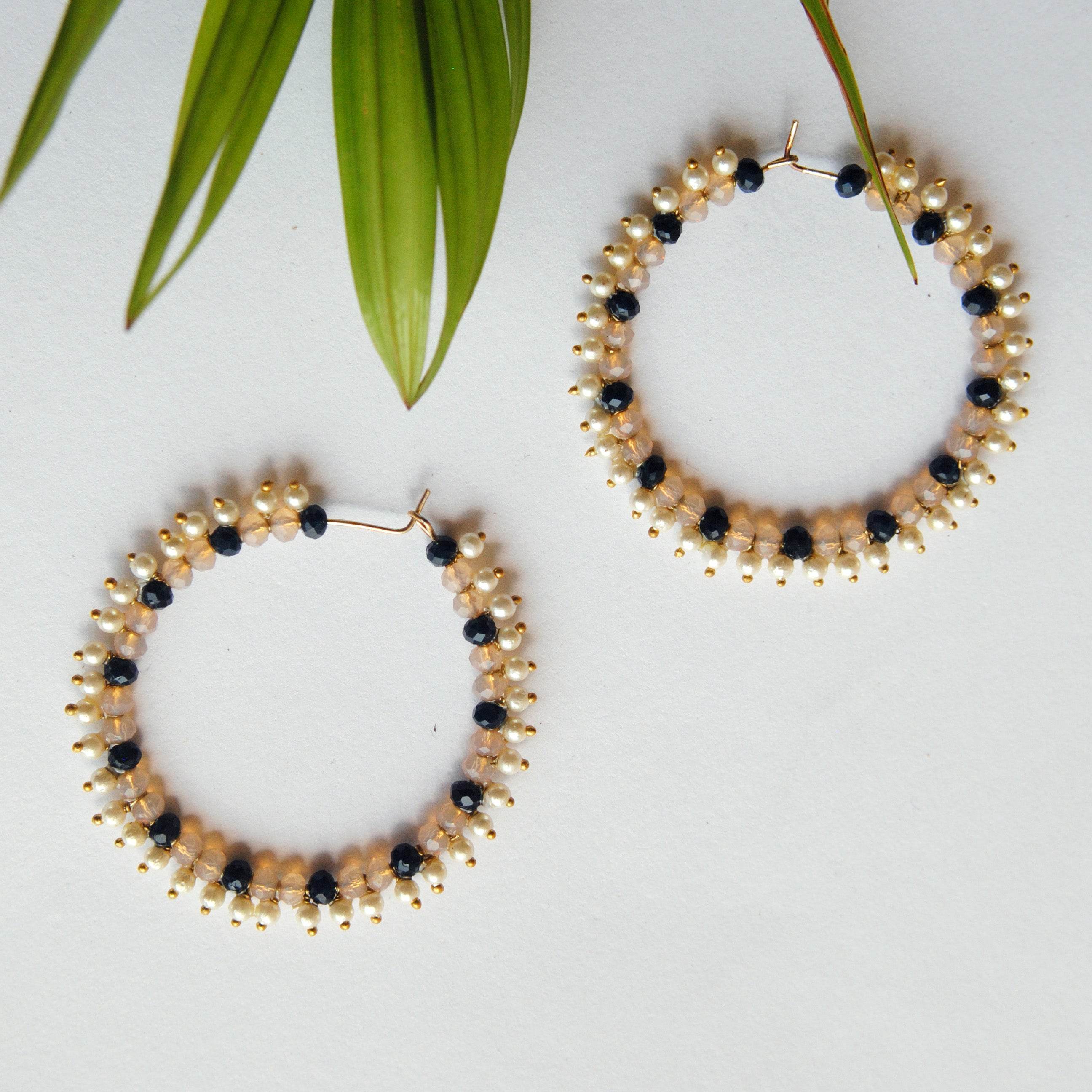 Traditional Kundan earrings in gold-tone, perfect for weddings and festive wear