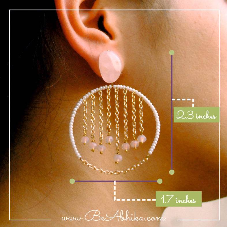 Traditional Kundan earrings in gold-tone, perfect for weddings and festive wear