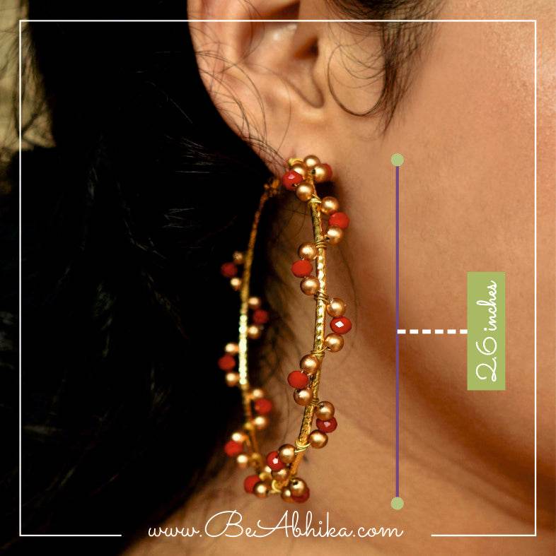 Traditional Kundan earrings in gold-tone, perfect for weddings and festive wear