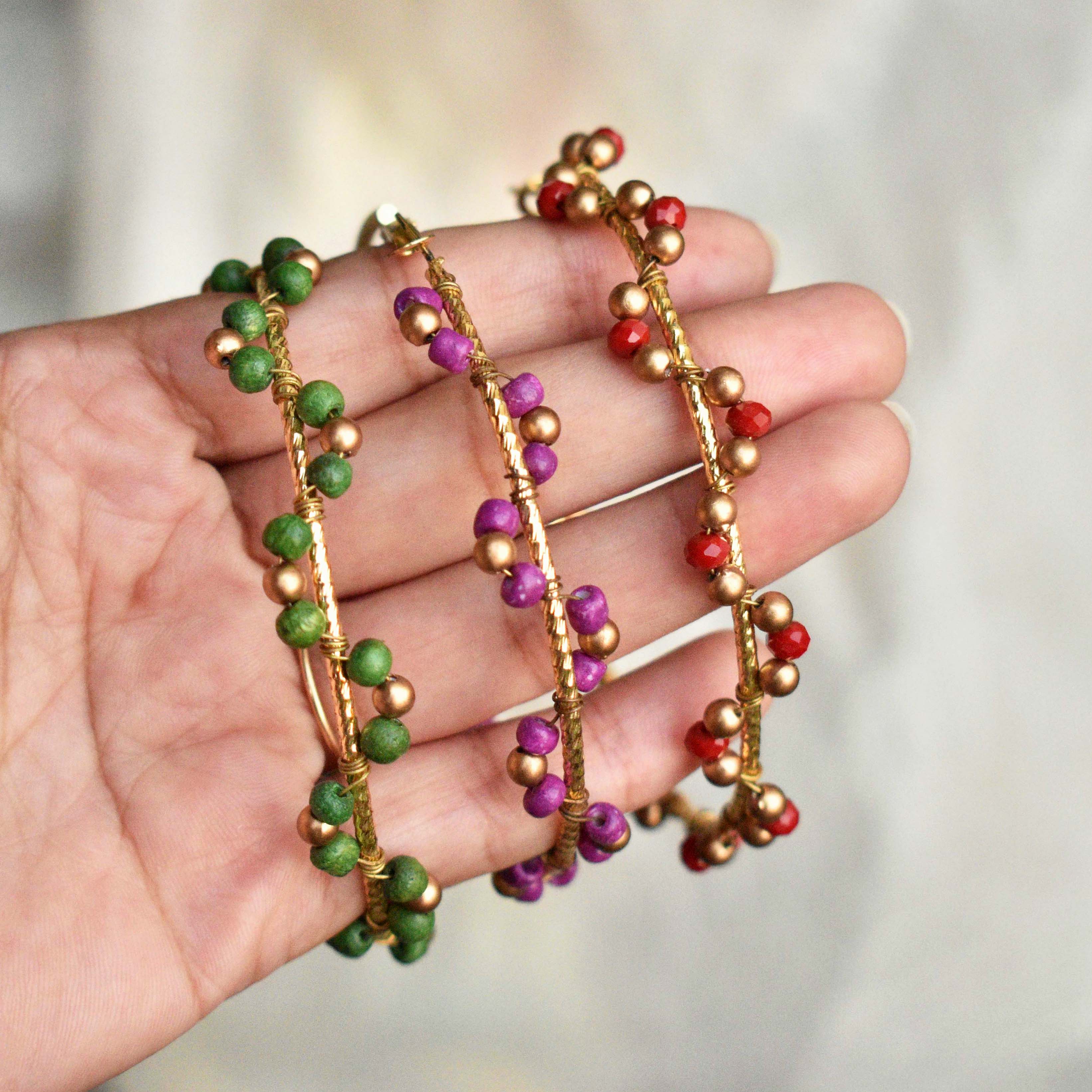 Colorful Arch Hoops Set Of 3 Pair