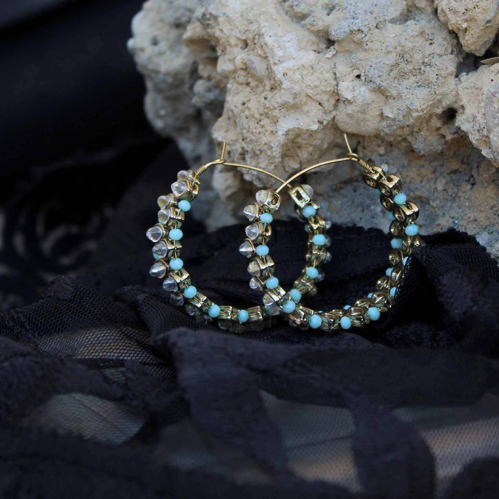 Traditional Kundan earrings in gold-tone, perfect for weddings and festive wear