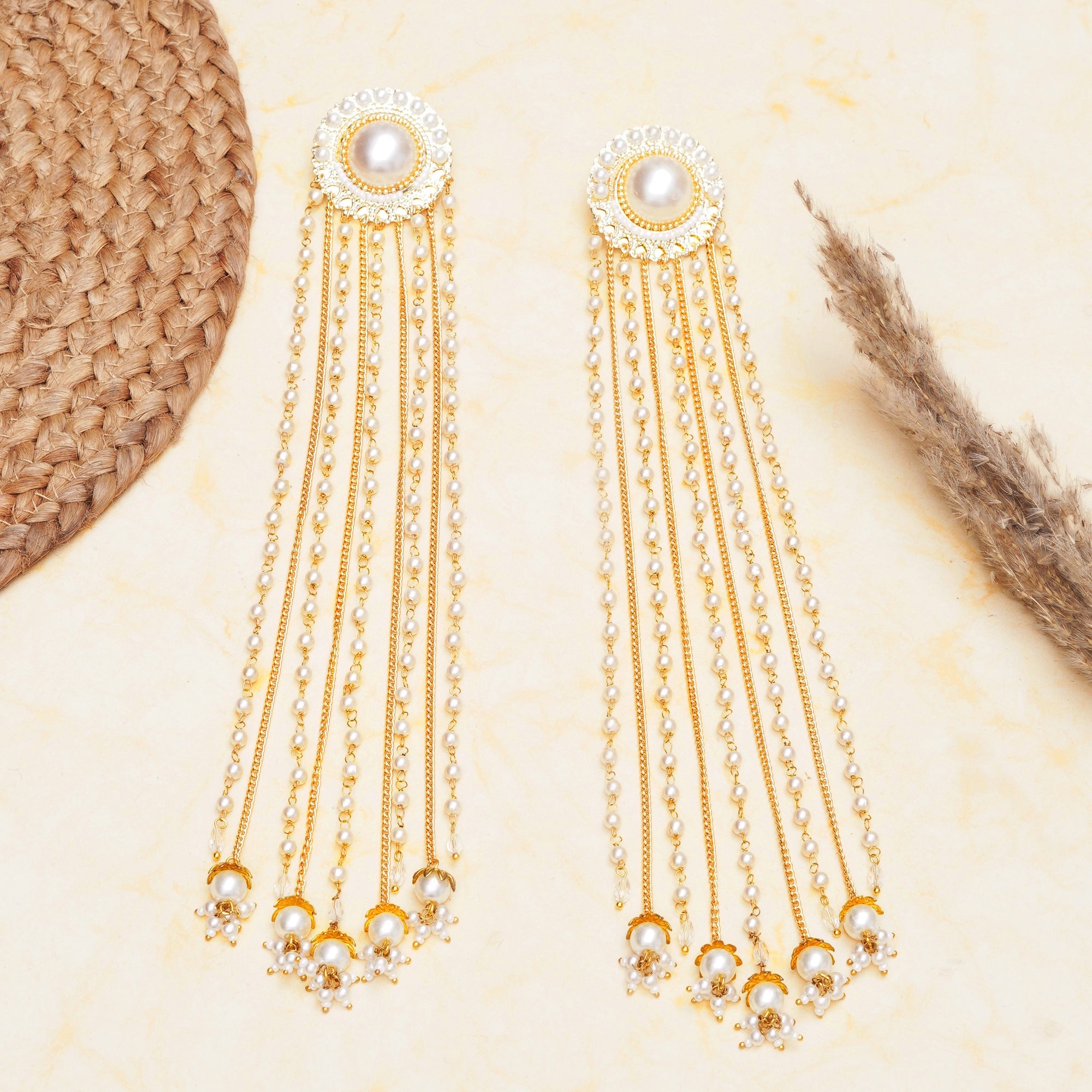 Majestic Tassel Drops: Long Multi-Chain Statement Earrings