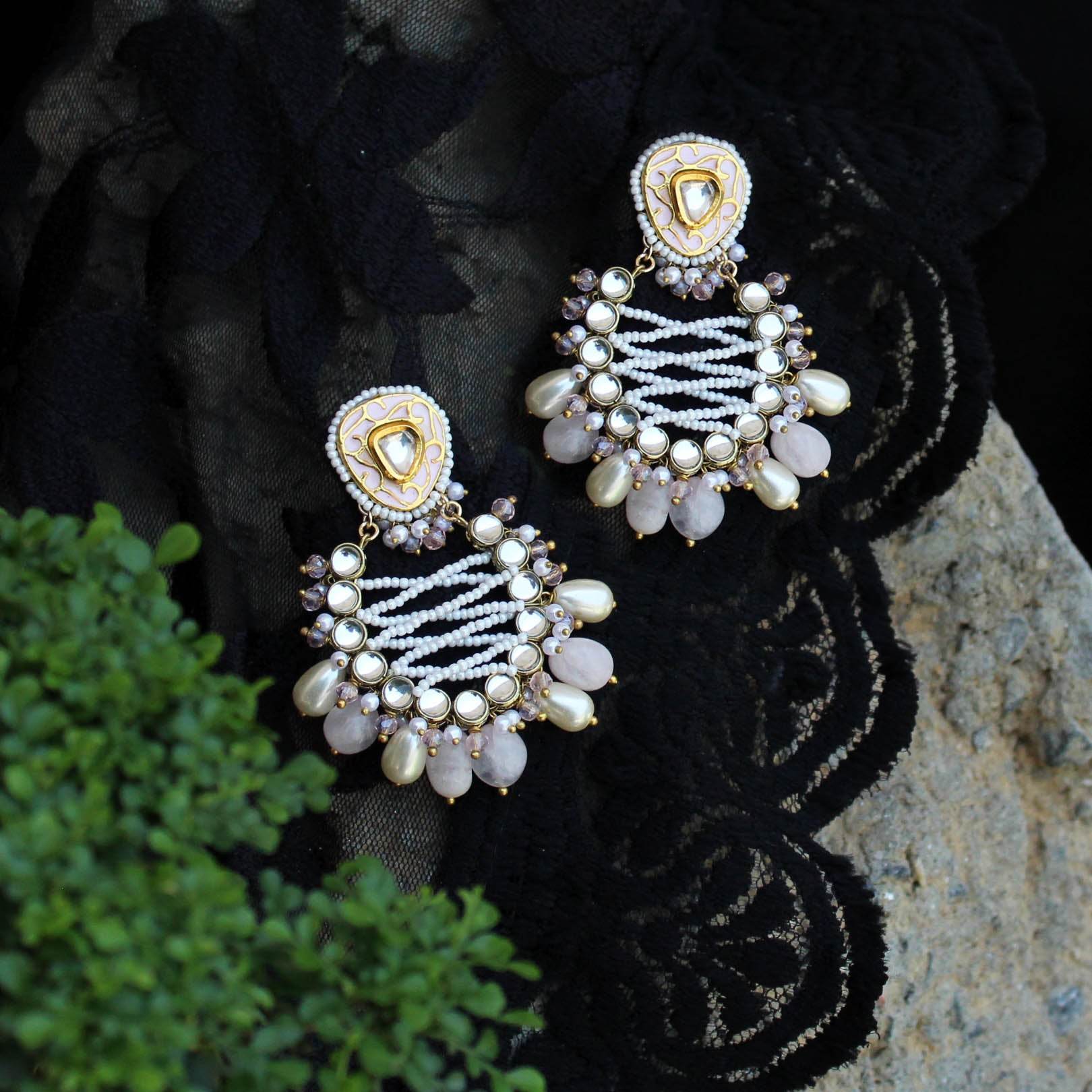 Pink Wink Full Set With Necklace, Earrings, Maangtikka, Hathphool & Waistbelt - BeAbhika.com