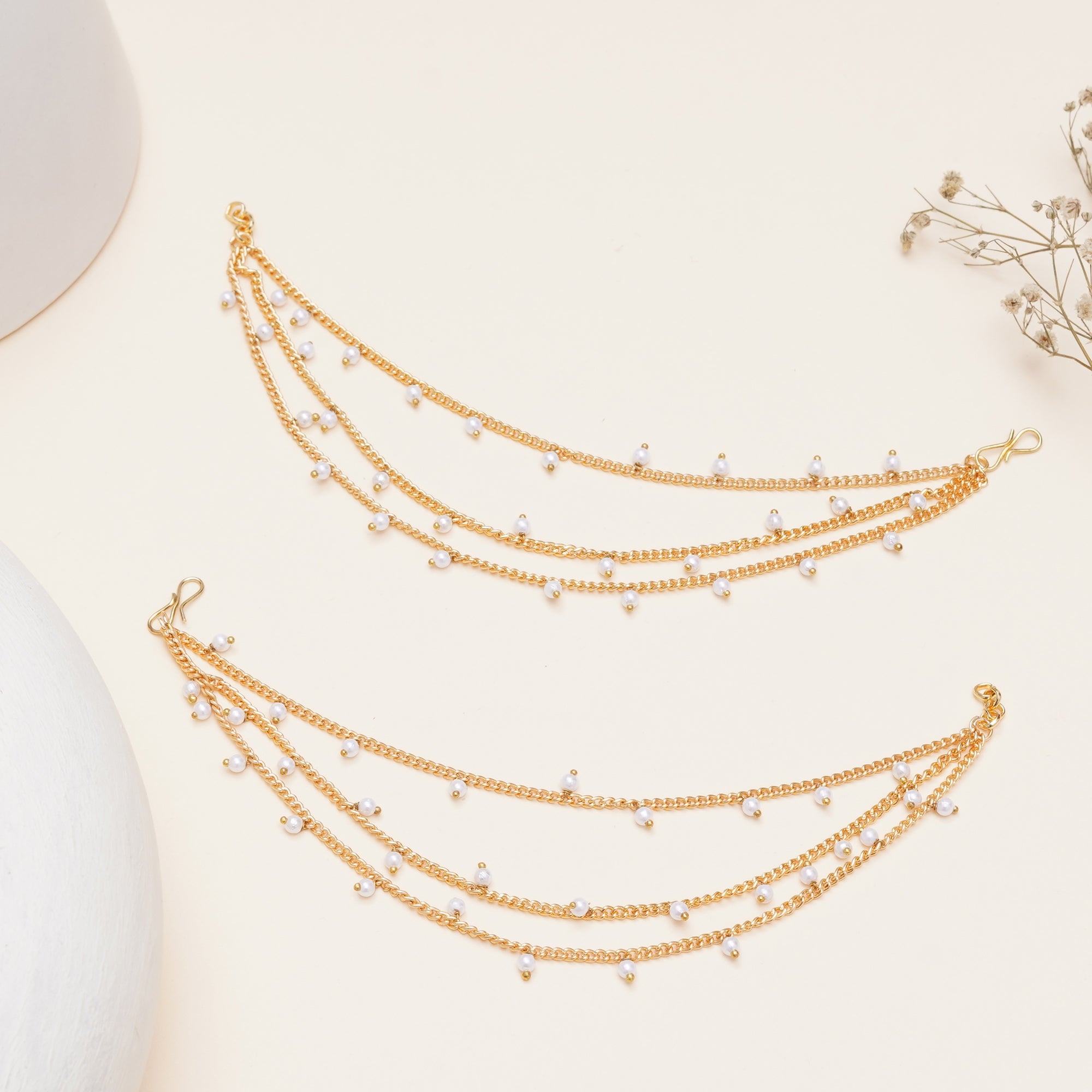 Pearl Cascade Hair Chain