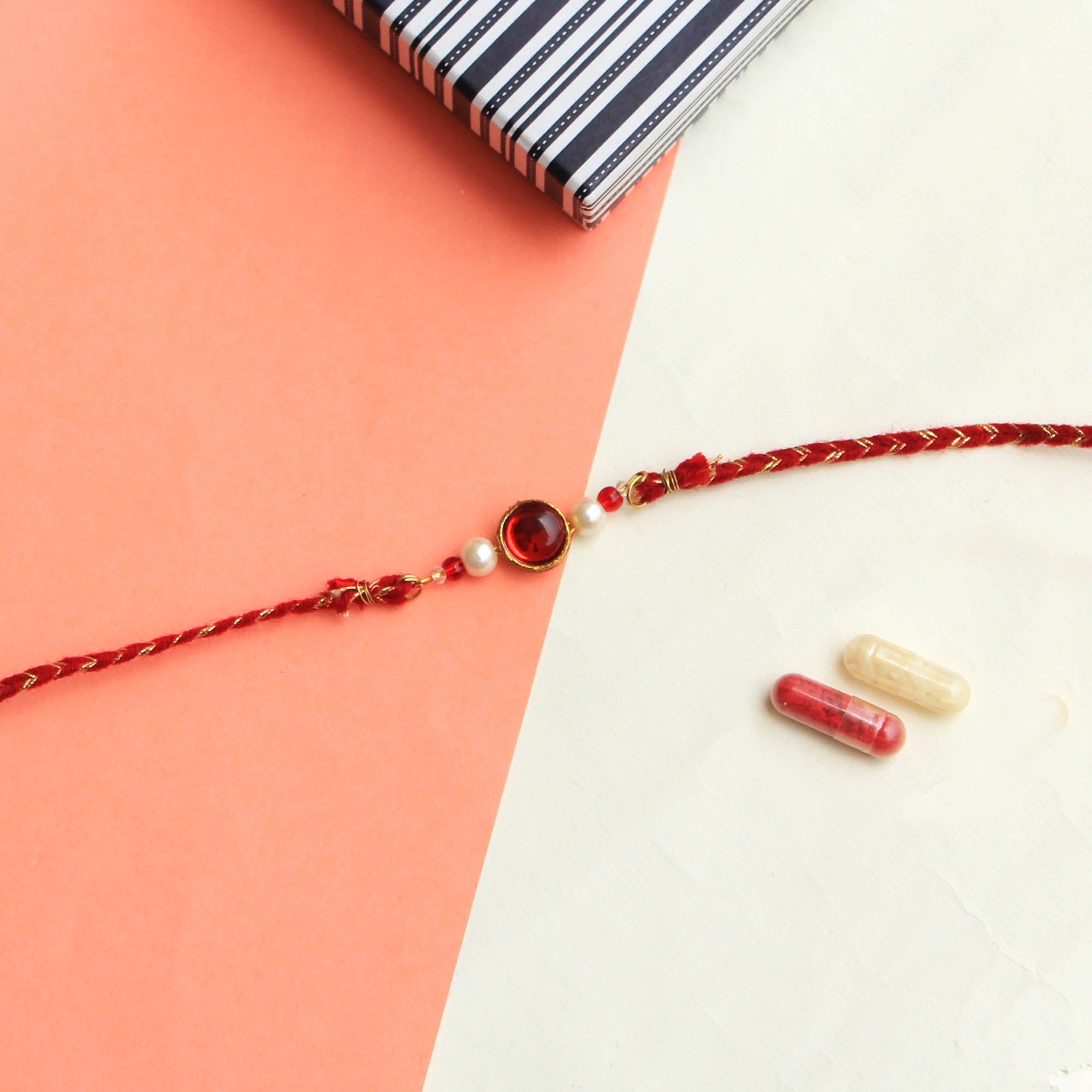 Set Of 3 Kundan Rakhi Combo