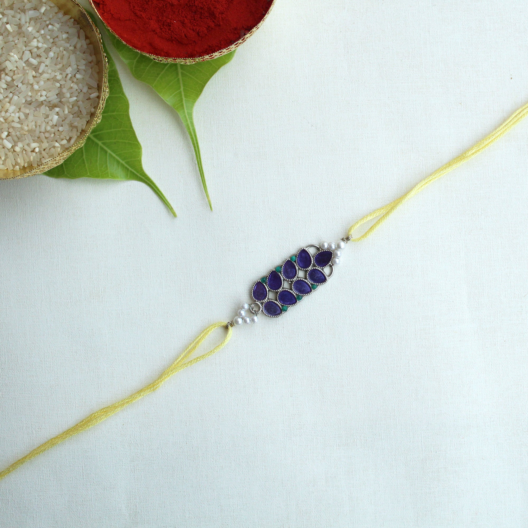Purple Petal Vivid Vintage Rakhi