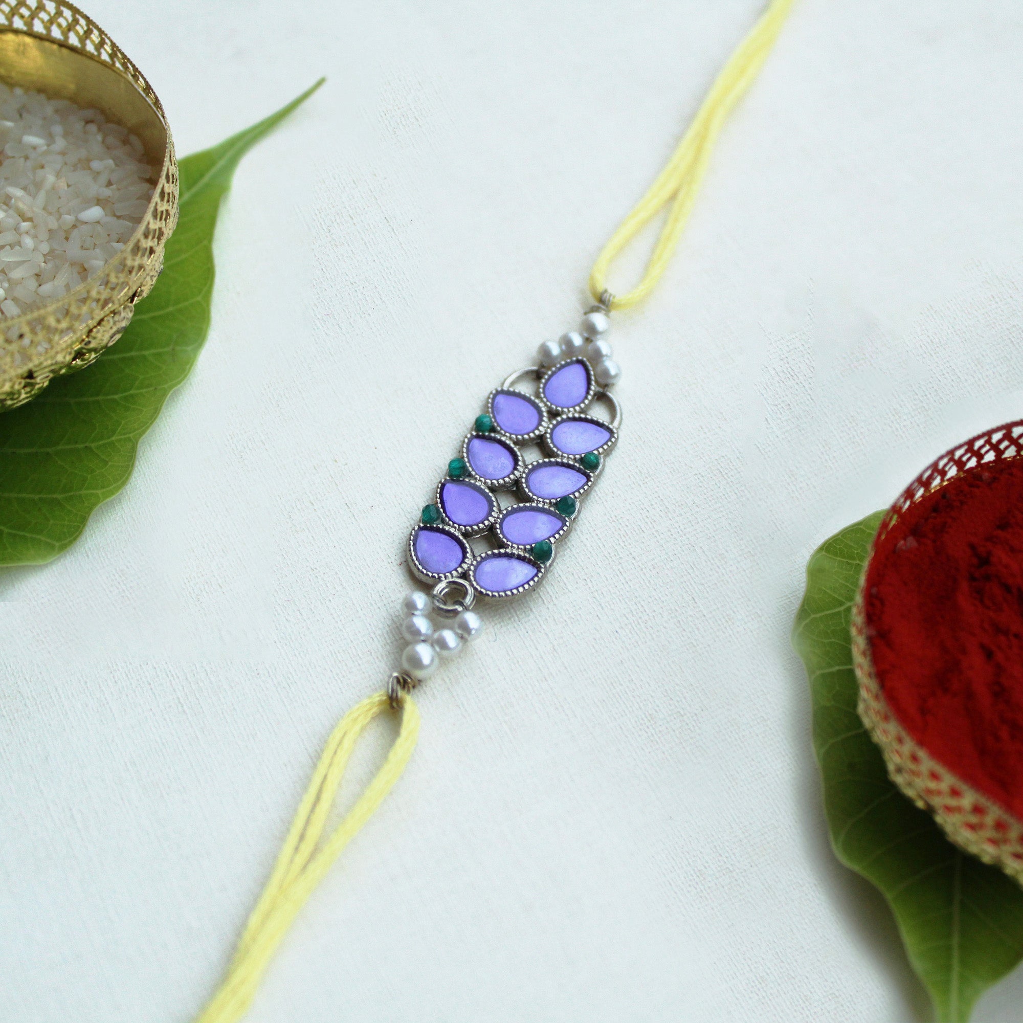 Purple Petal Vivid Vintage Rakhi