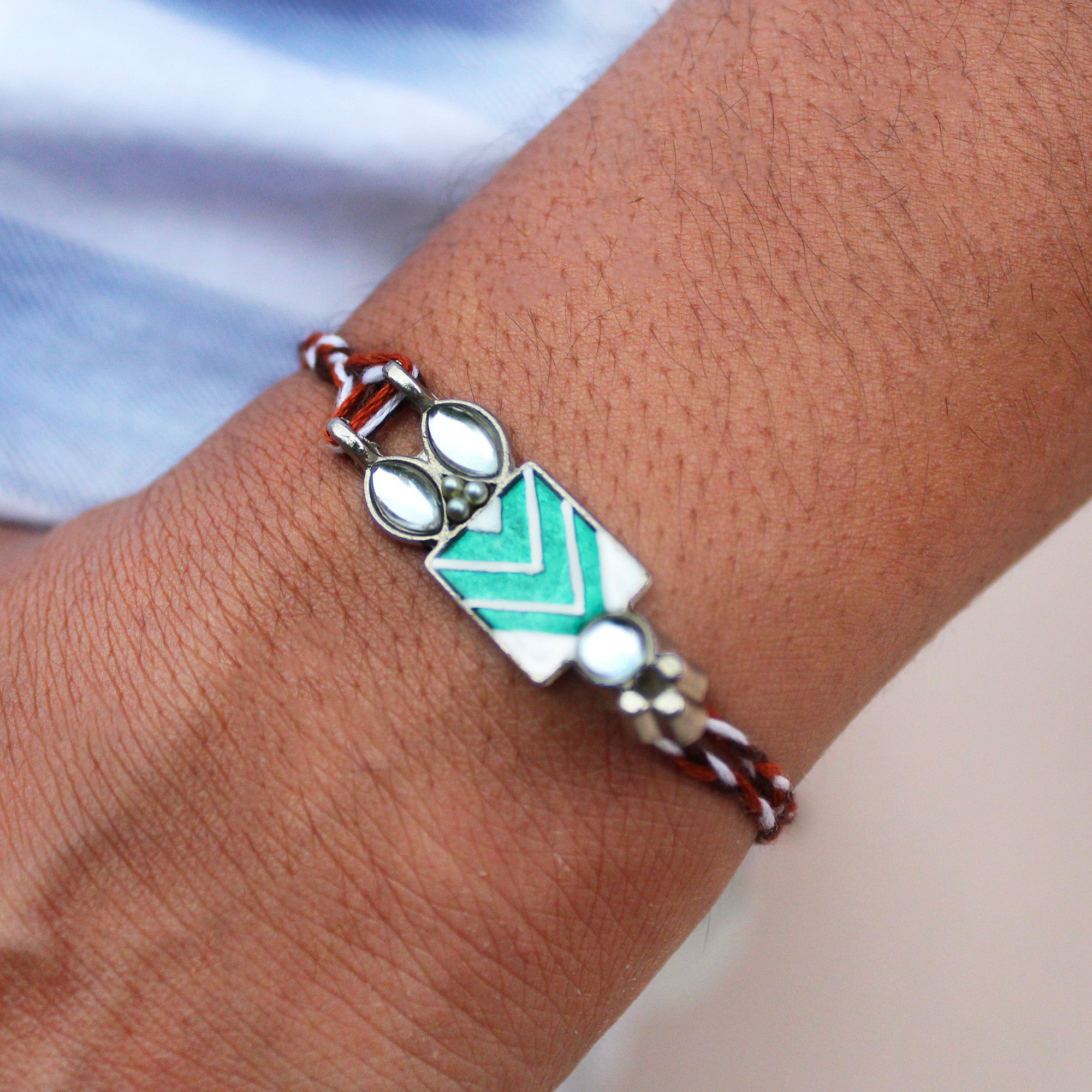 Chevron Charm Vivid Vintage Rakhi