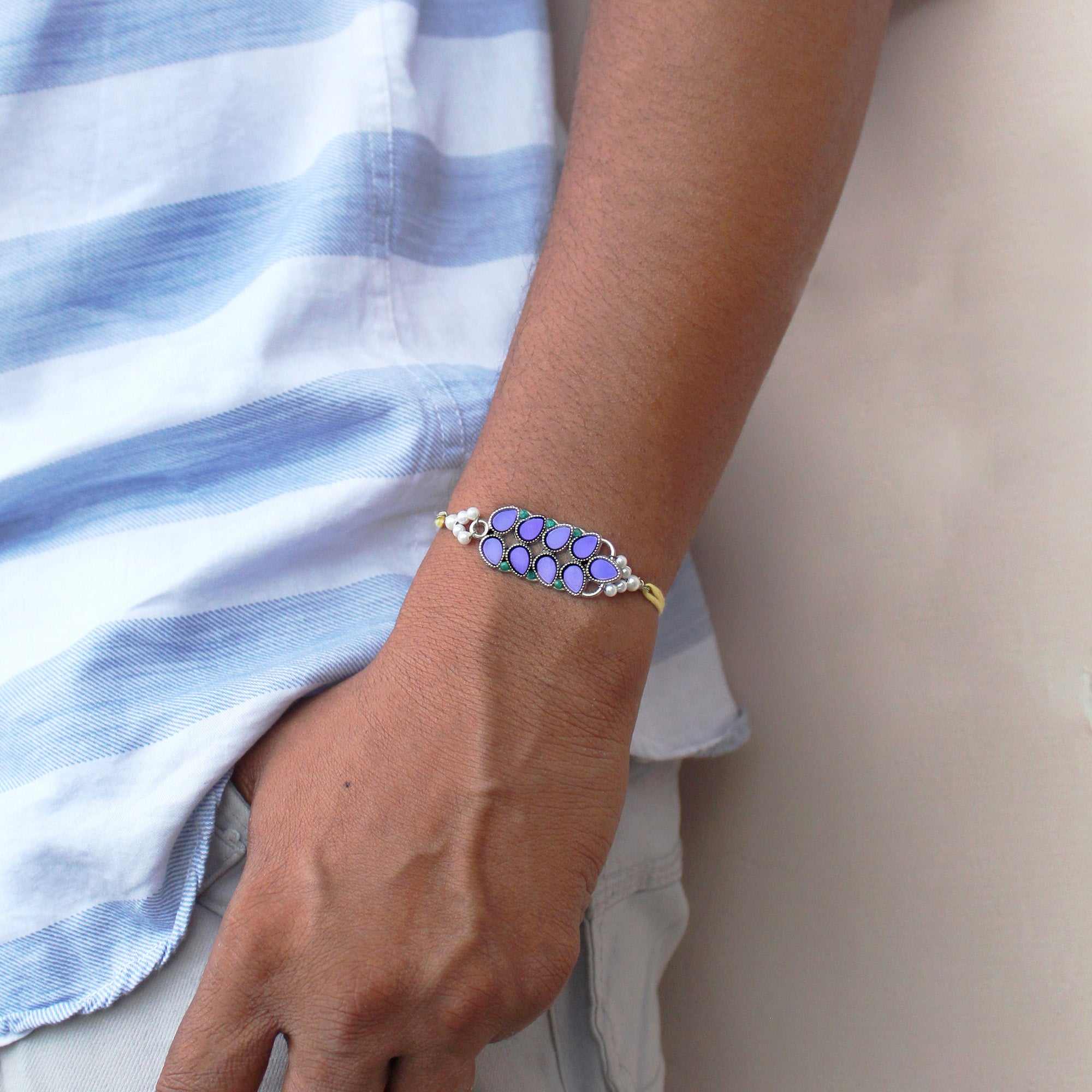 Purple Petal Vivid Vintage Rakhi