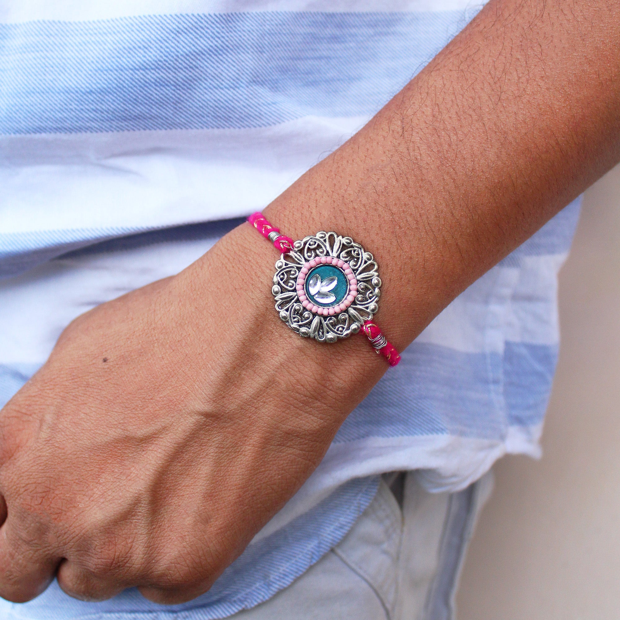 Eternal Blessings Vivid Vintage Rakhi Lumba Set