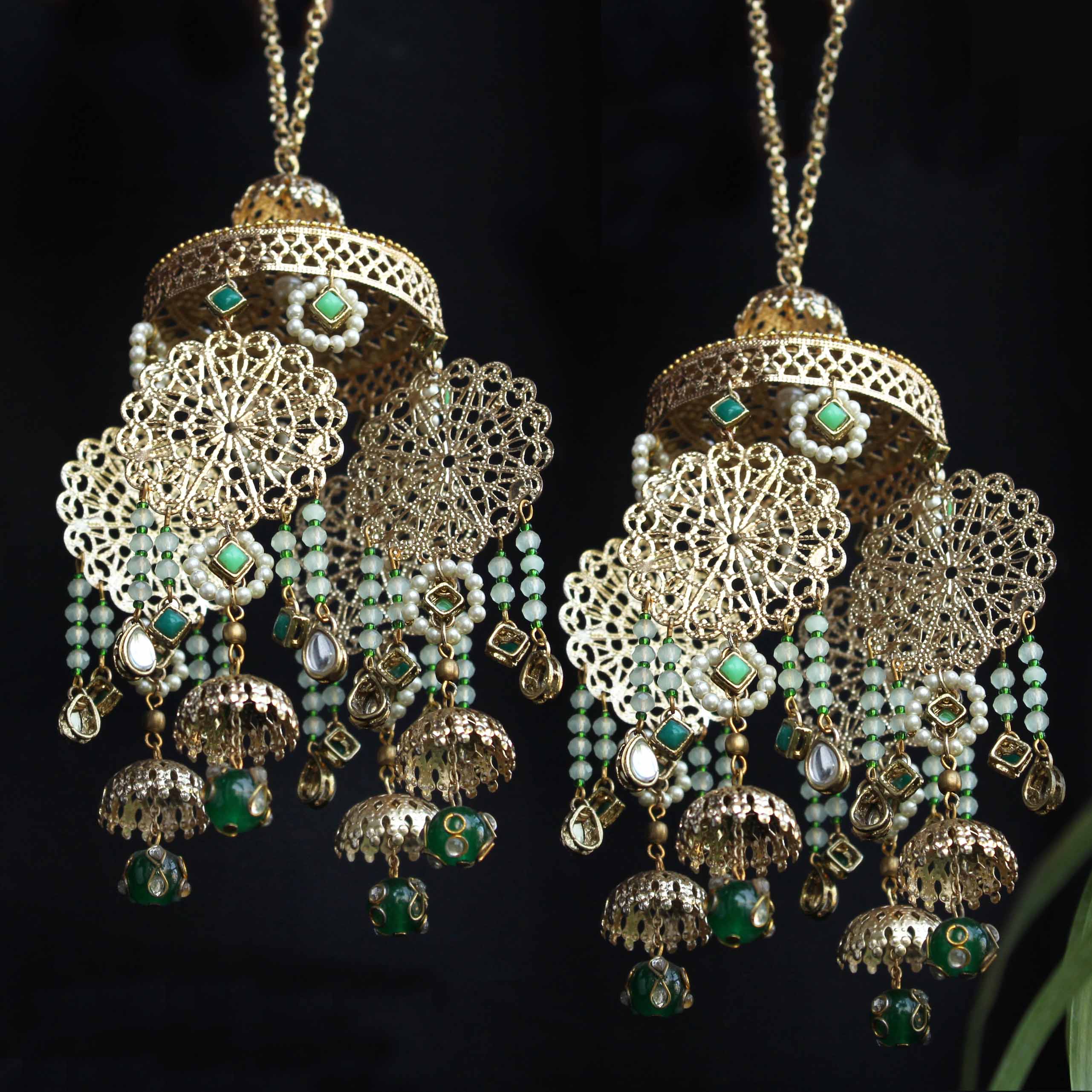 Green Ombre Kaleere Pair Of 2 Pieces