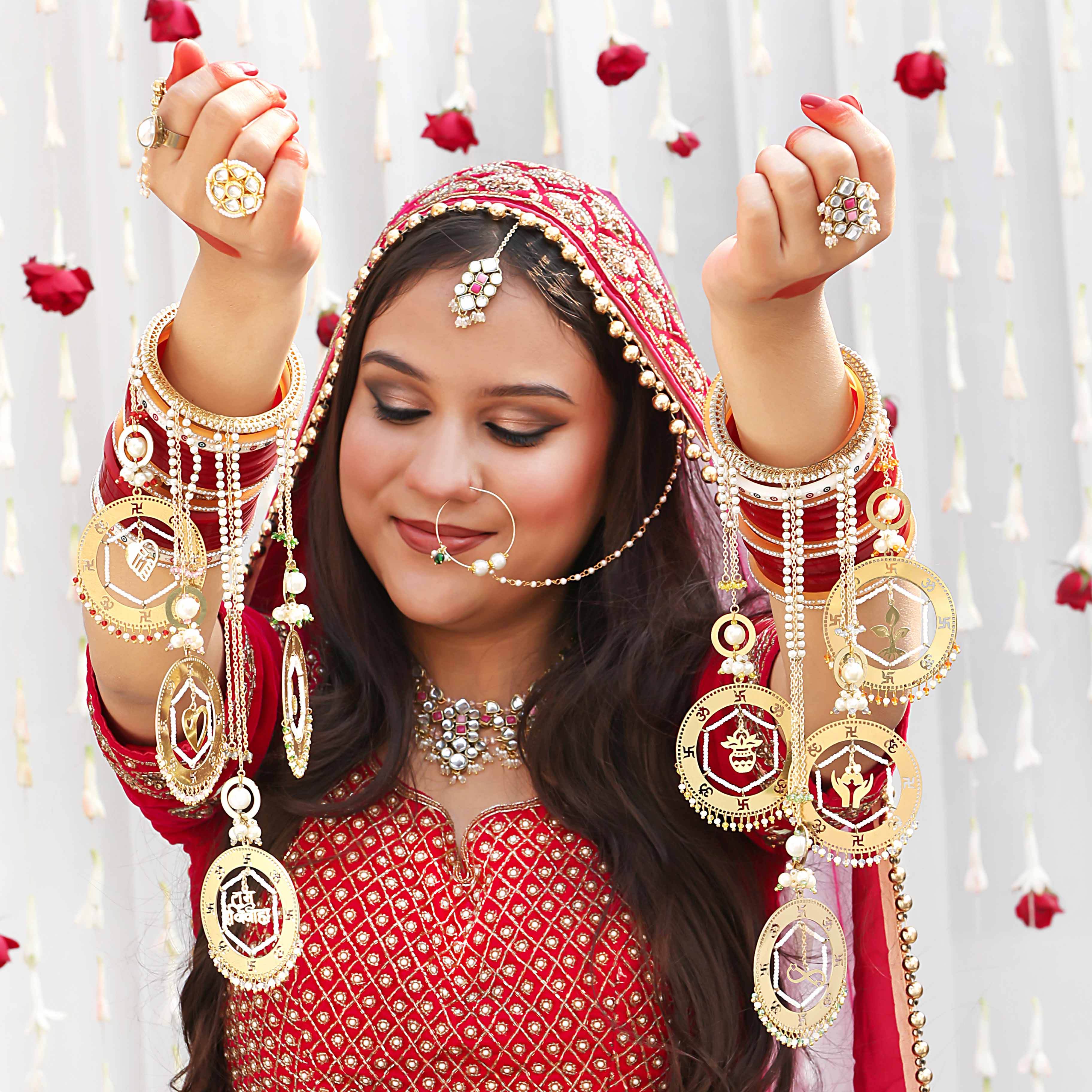 Customised Charms Golden Kaleere Punjabi Wedding Bridal Silver Kalira Personalised Golden Rose Gold Kaleera Traditional Designer Kalire