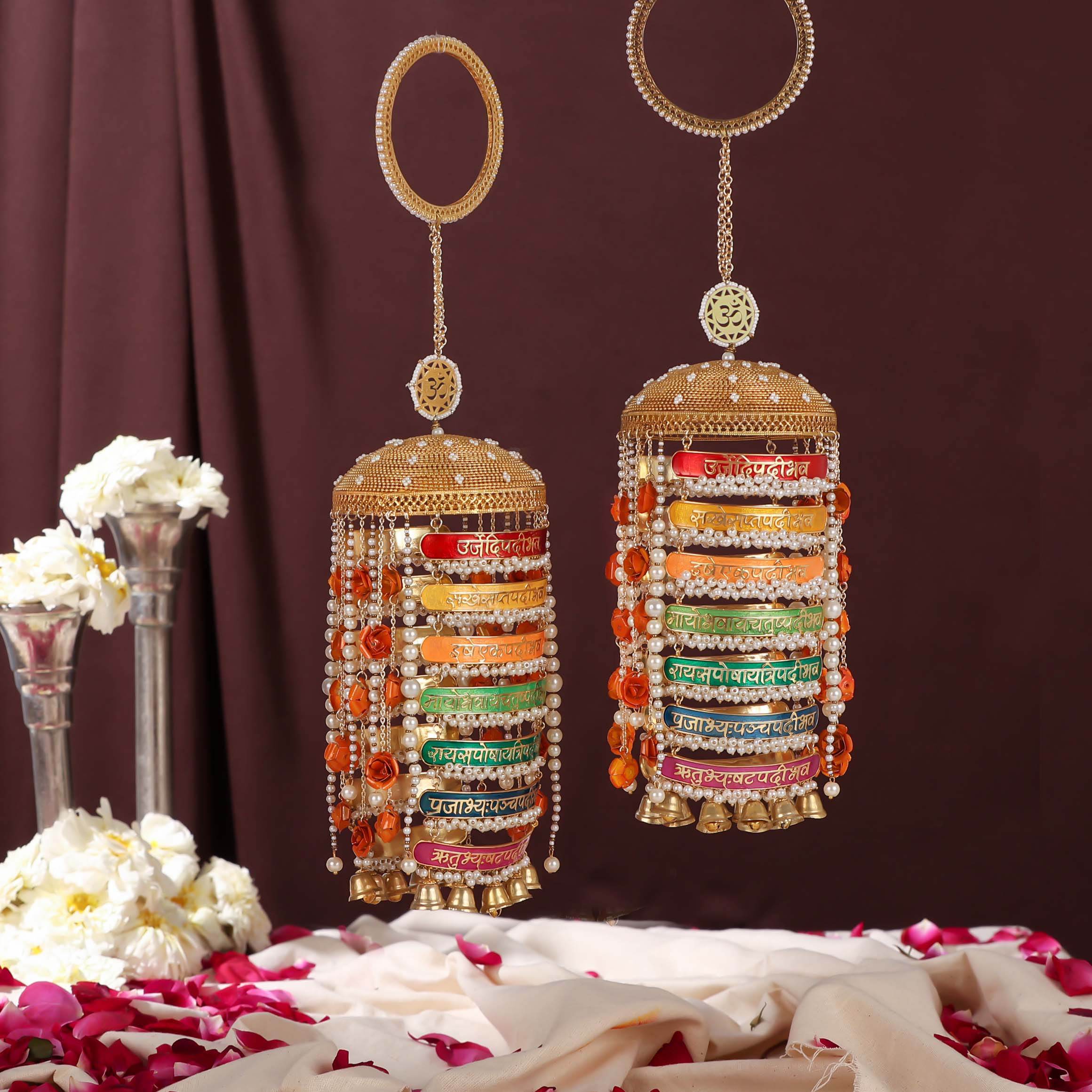 Customised Charms Golden Kaleere Punjabi Wedding Bridal Silver Kalira Personalised Golden Rose Gold Kaleera Traditional Designer Kalire