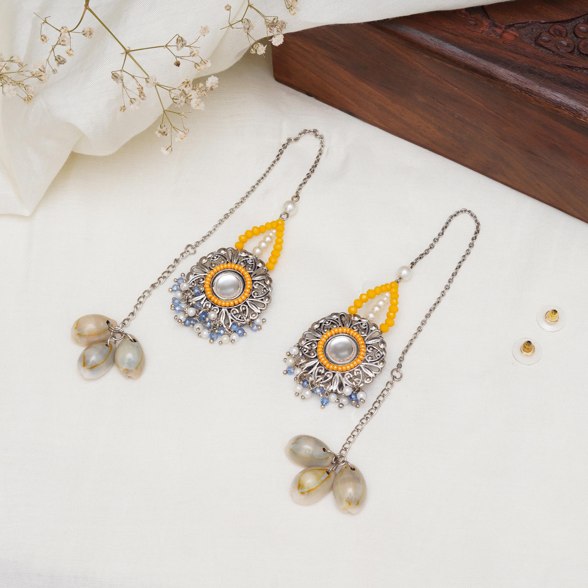 Oxidized necklaces with matching earrings perfect for dandia night designer navratri jewelry colorful necklaces