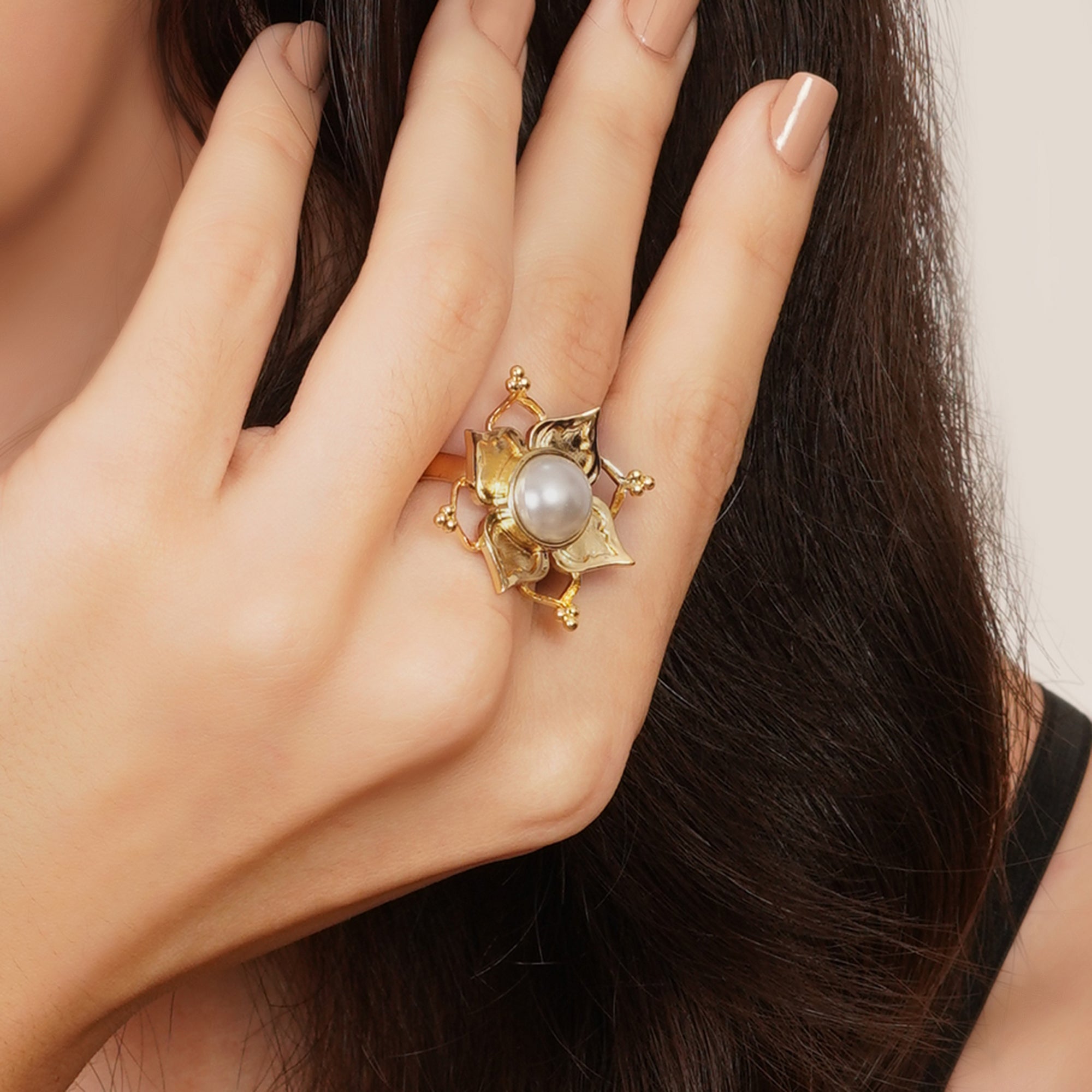 Pearl Rosette Ring