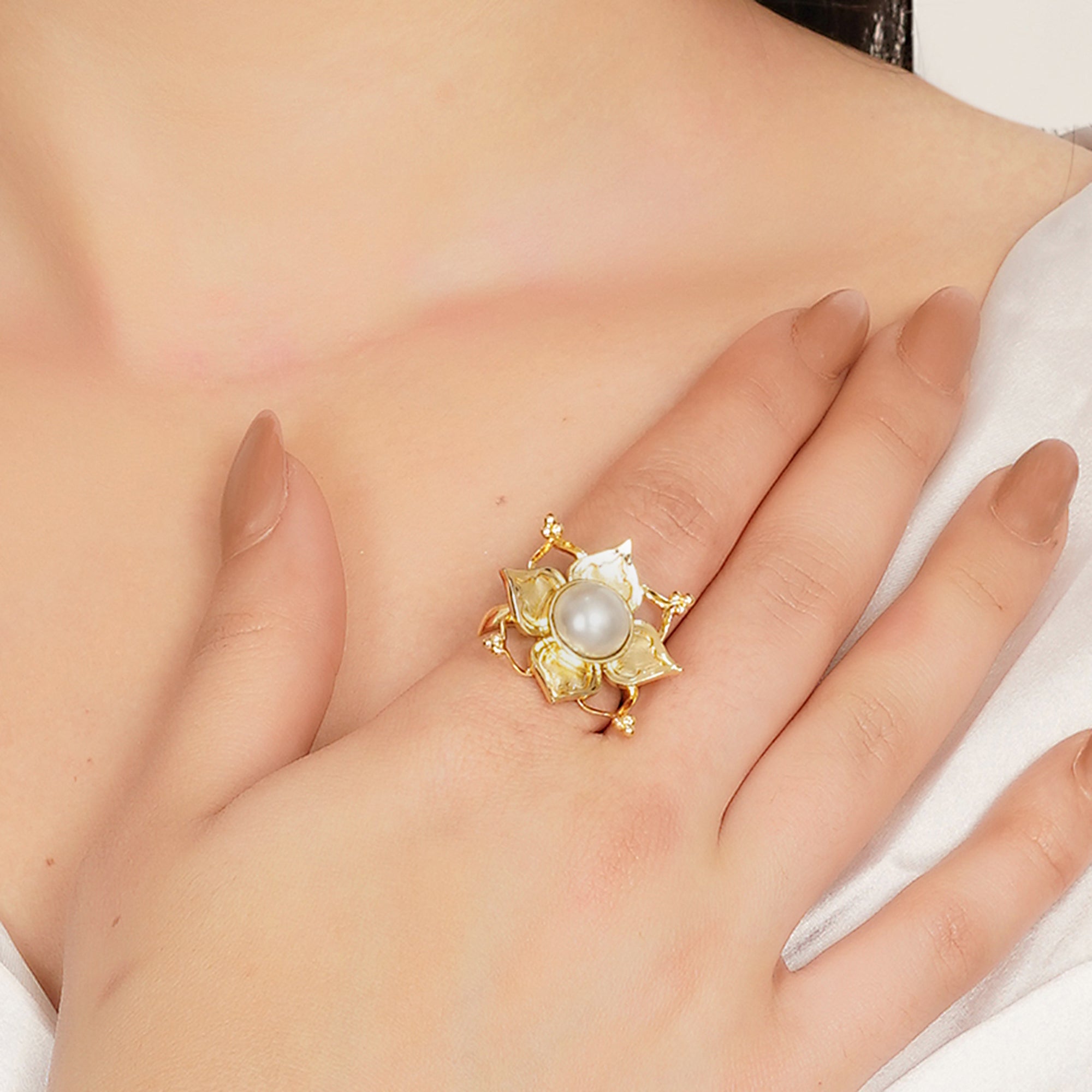 Pearl Rosette Ring