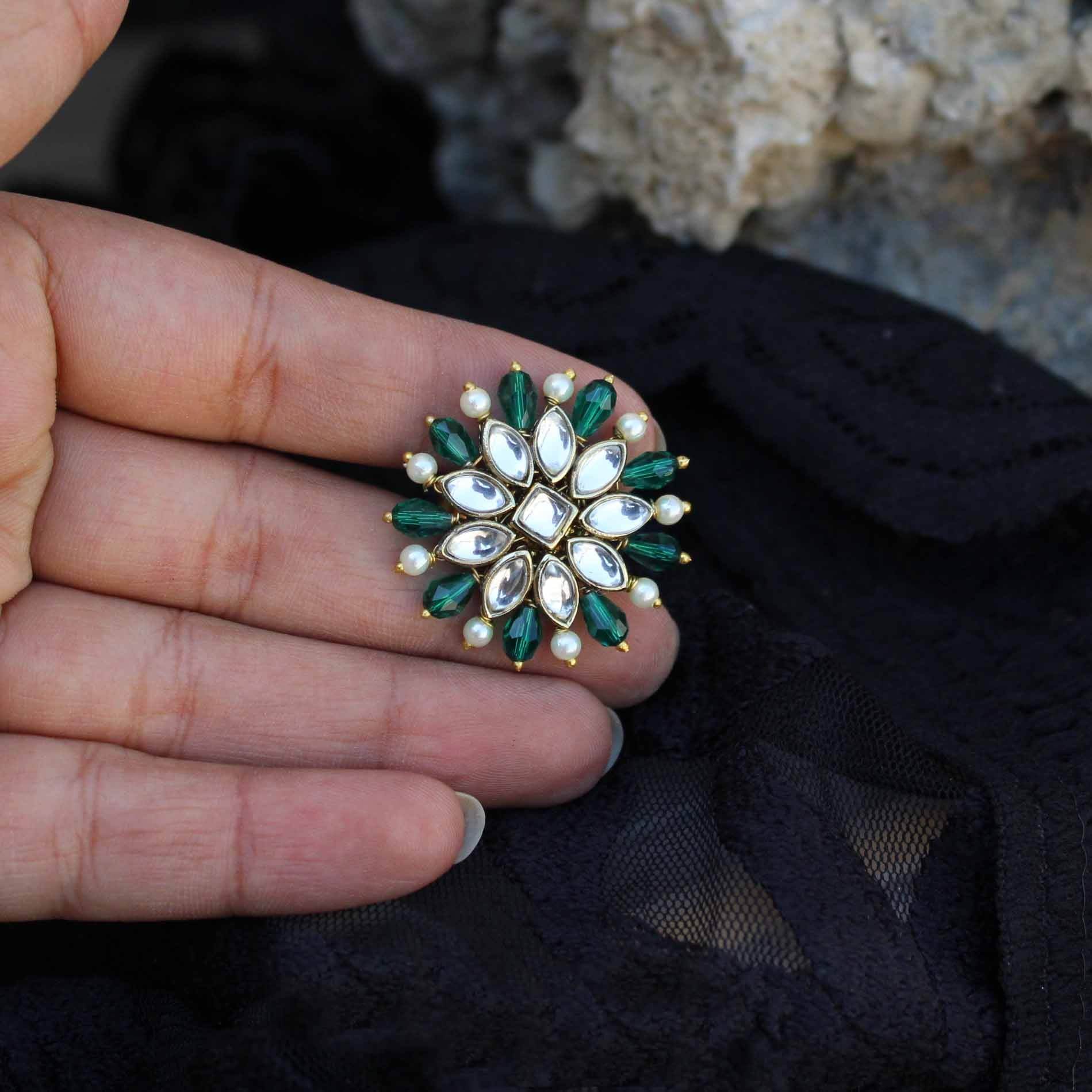 Pearl Twirl Pine Ring - BeAbhika.com