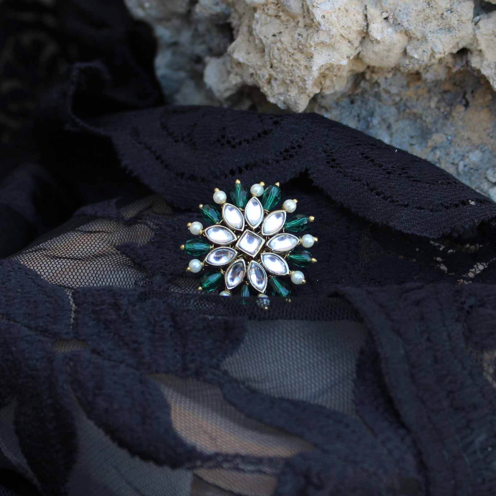 Pearl Twirl Pine Ring - BeAbhika.com