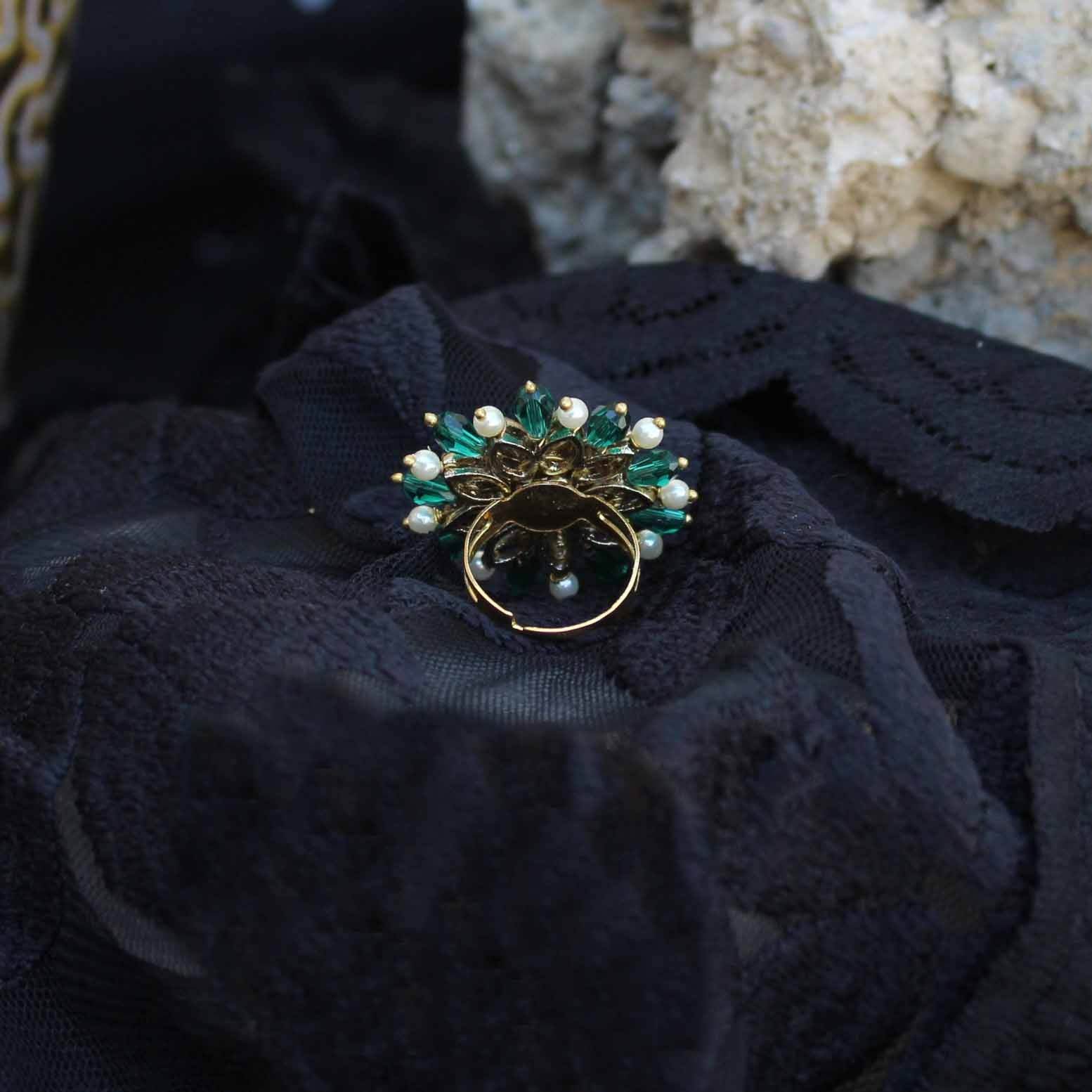 Pearl Twirl Pine Ring - BeAbhika.com