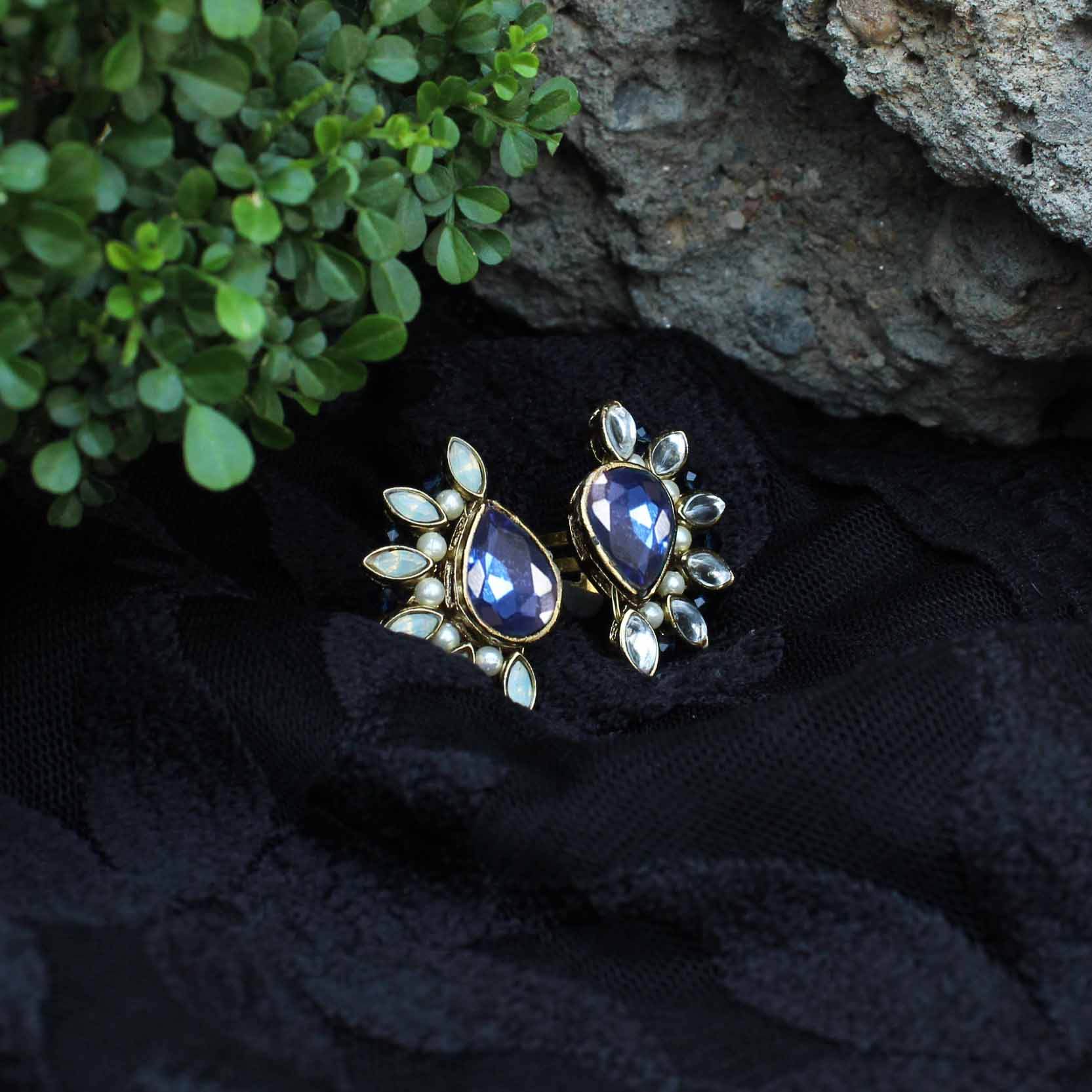 Blues Hues Rings - BeAbhika.com