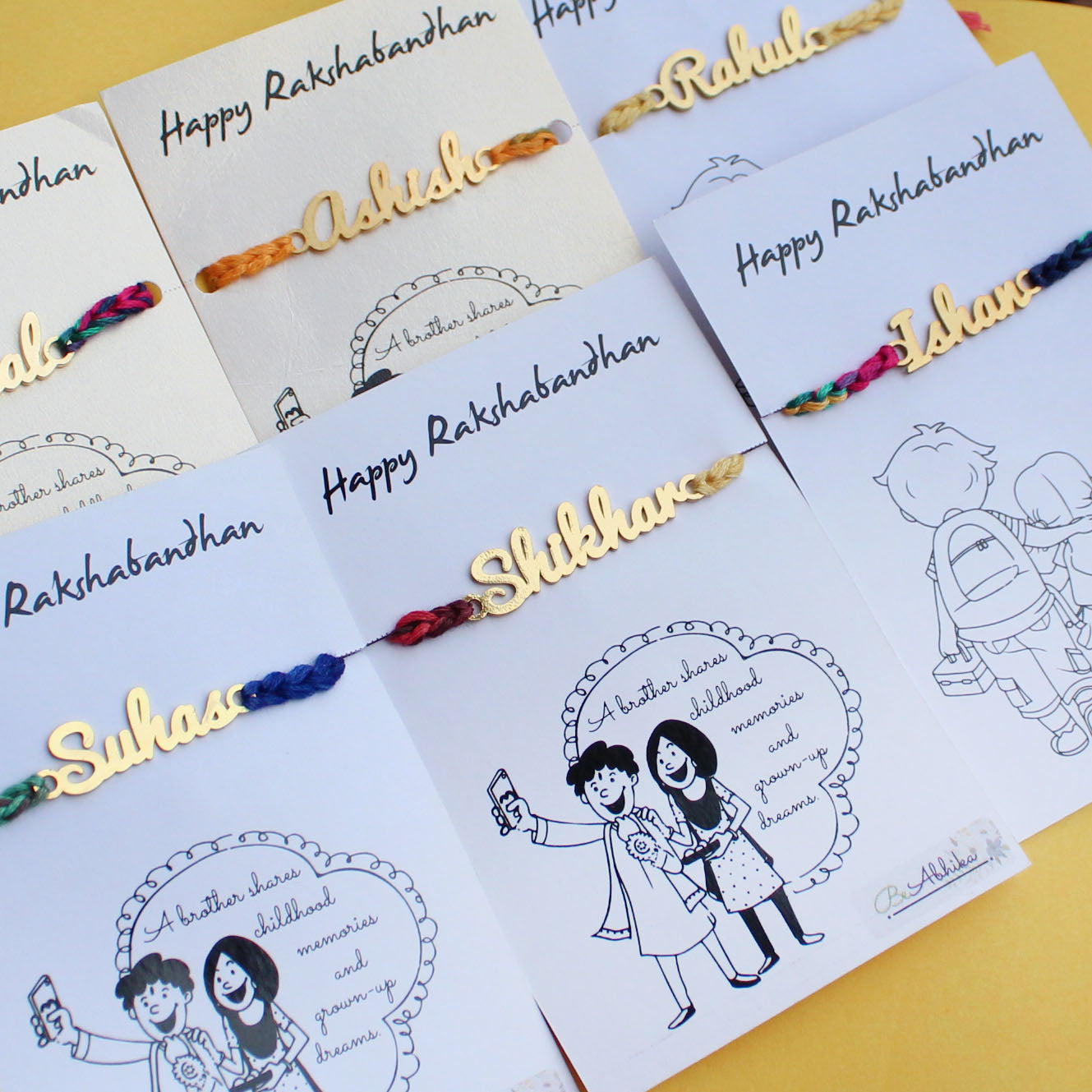 Personalised Name Rakhi Brother name customised special rakhi for bhai send rakhi online to brother cod available at best price