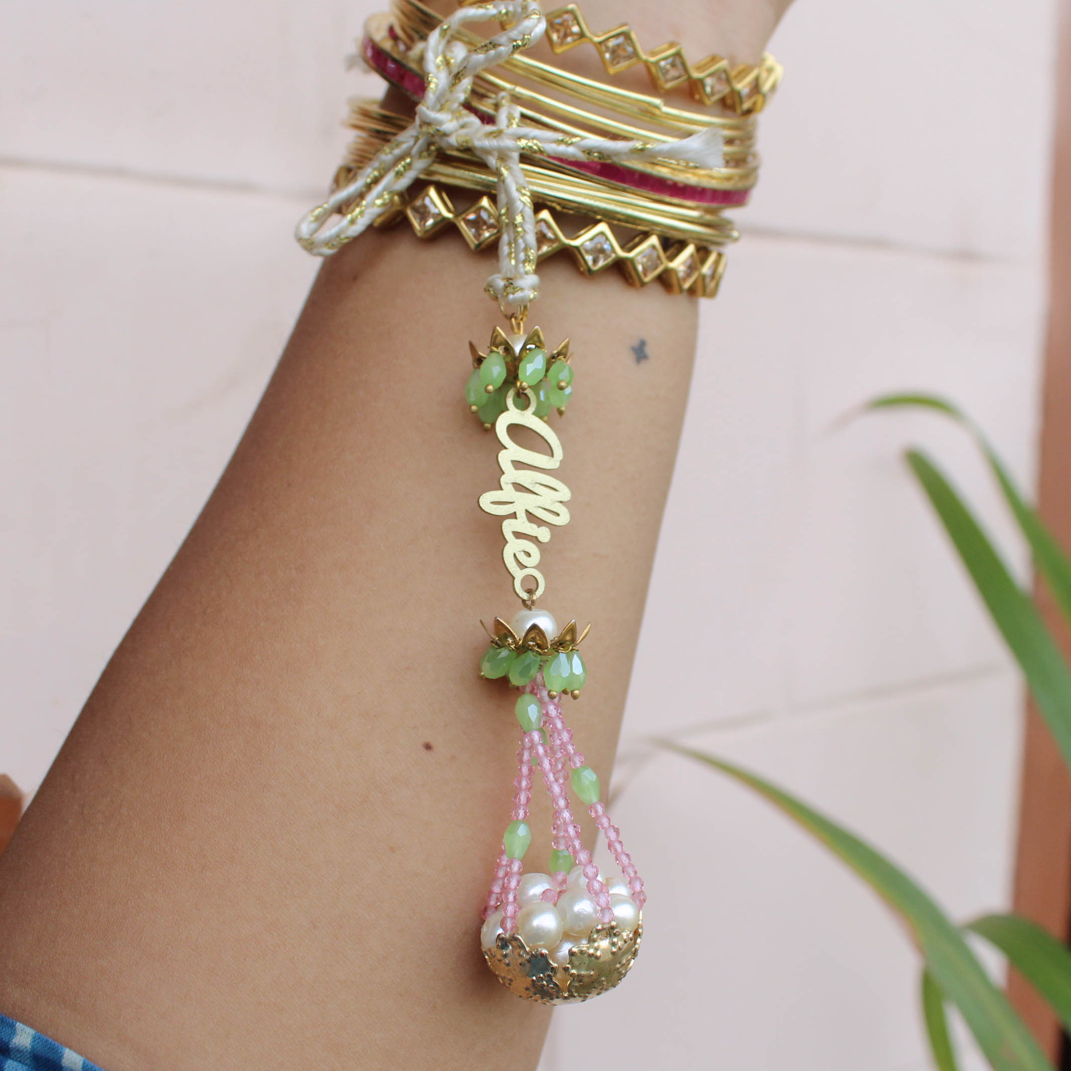 BeAbhika Full Name Customised Lumba For bhabhi Personalised Name Bracelet Unique Designer Sister In Law Bhabhi Rakhi Available In India Best Price Online COD Express Shipping Send Rakhi To Brother