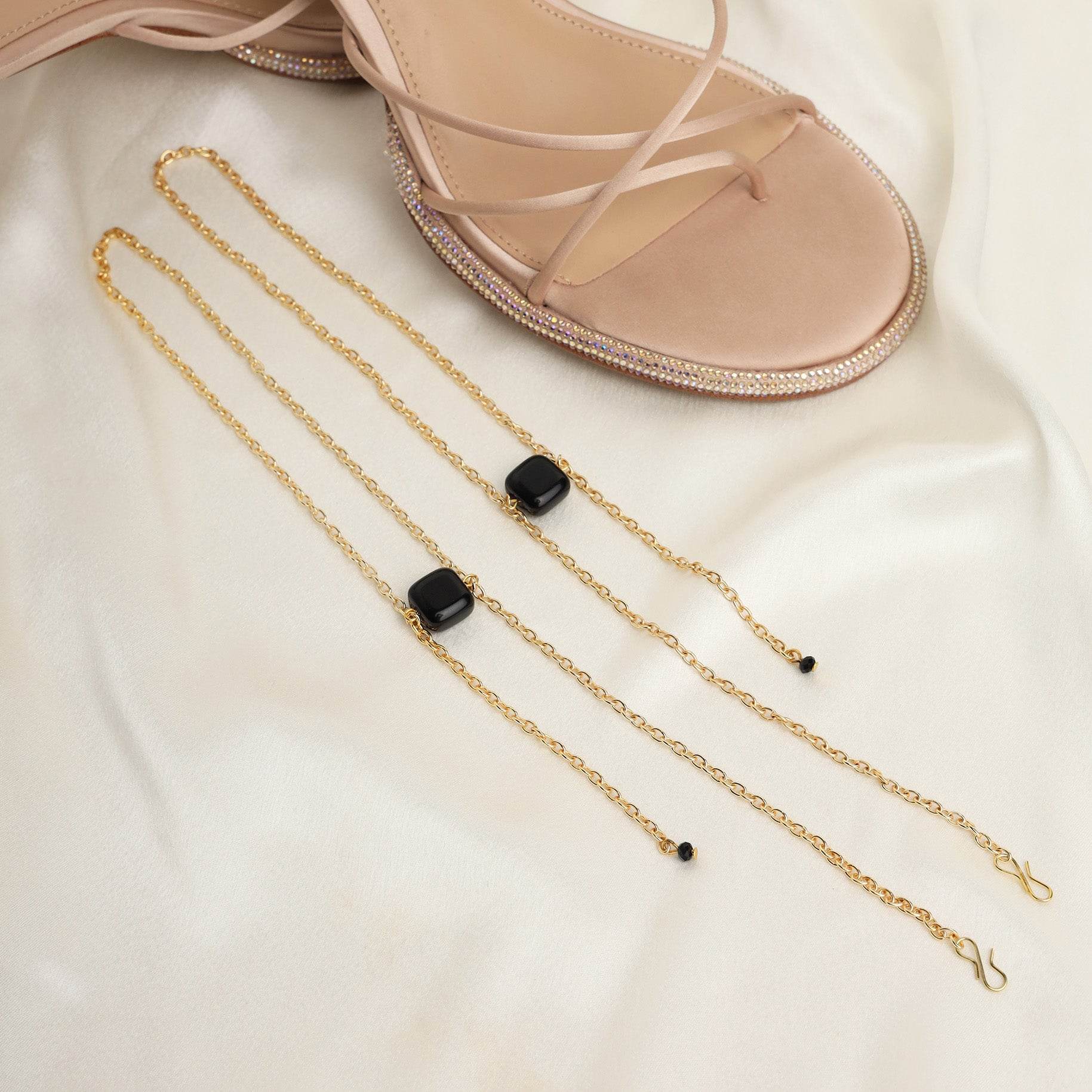 Black Beauty Heel Wrap - Set Of 2 - BeAbhika.com