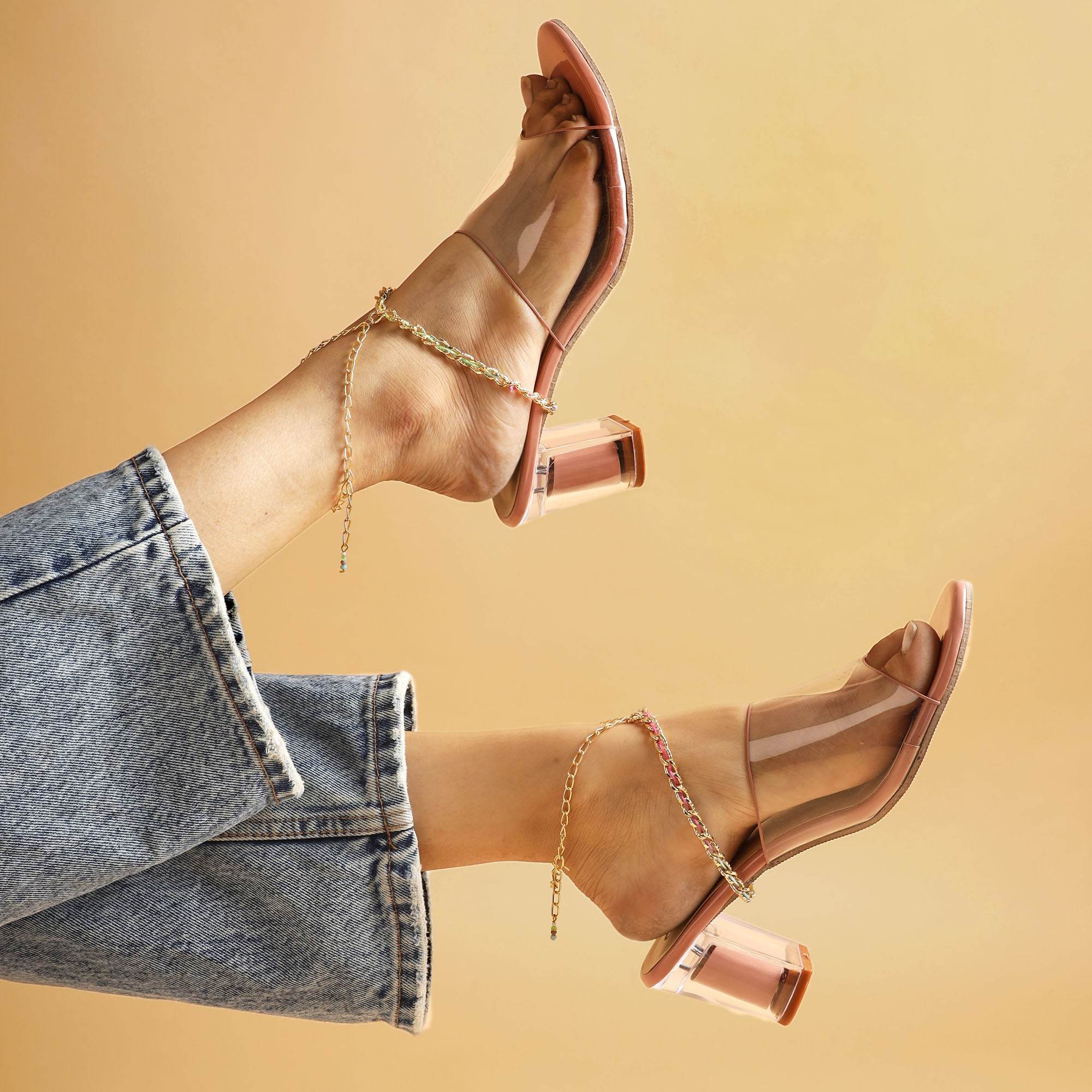 The Golden Rainbow Heel Wrap - Set Of 2 - BeAbhika.com