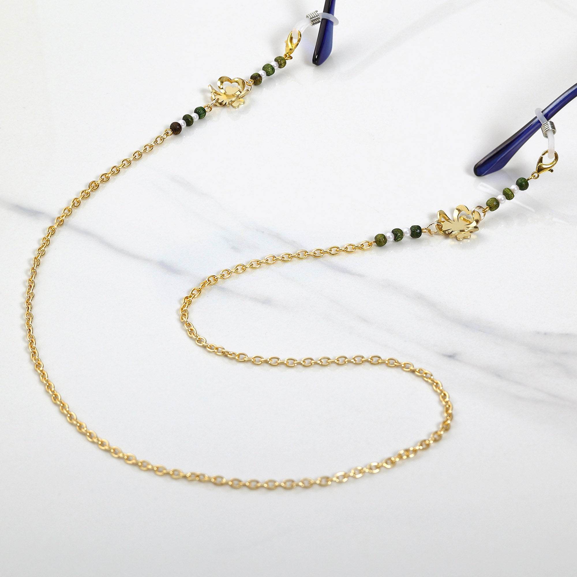 Pink Color Ladies Spectacles Chain Eyeglasses Holder Girls Air pods Holder Apple Air pods Chain Green Color Sun Glasses Women Eye Wear Blue Color Chain Running Airpods Holder Chain