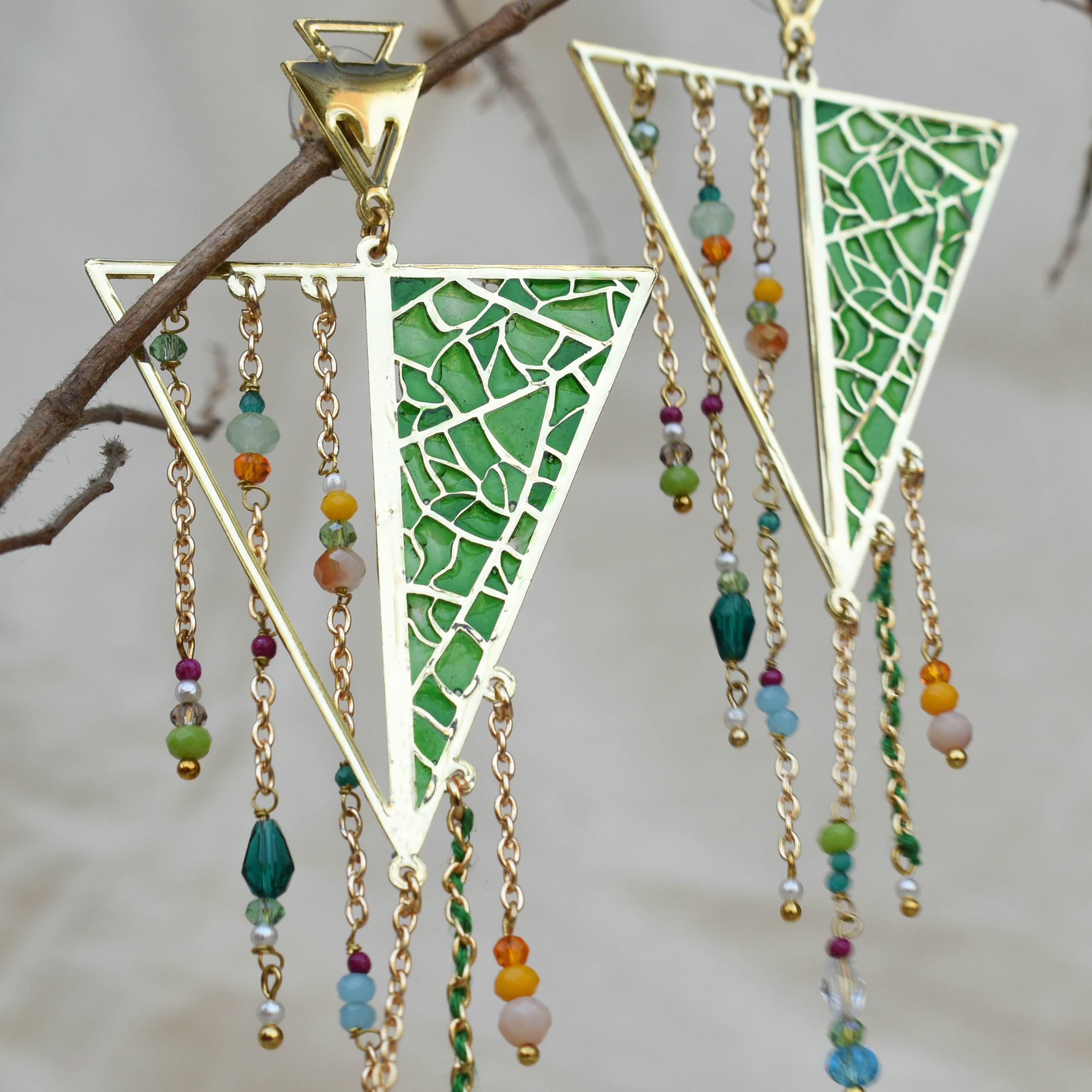 Traditional Kundan earrings in gold-tone, perfect for weddings and festive wear