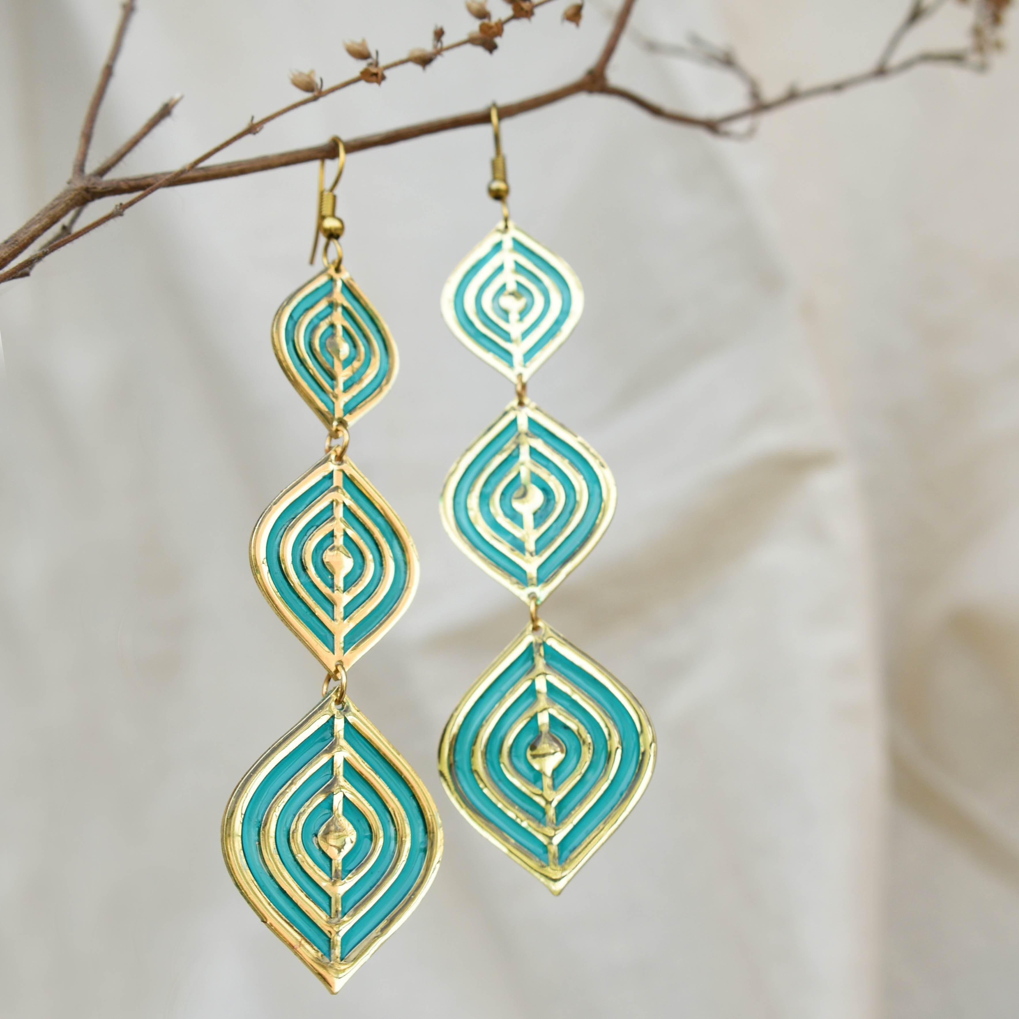Traditional Kundan earrings in gold-tone, perfect for weddings and festive wear