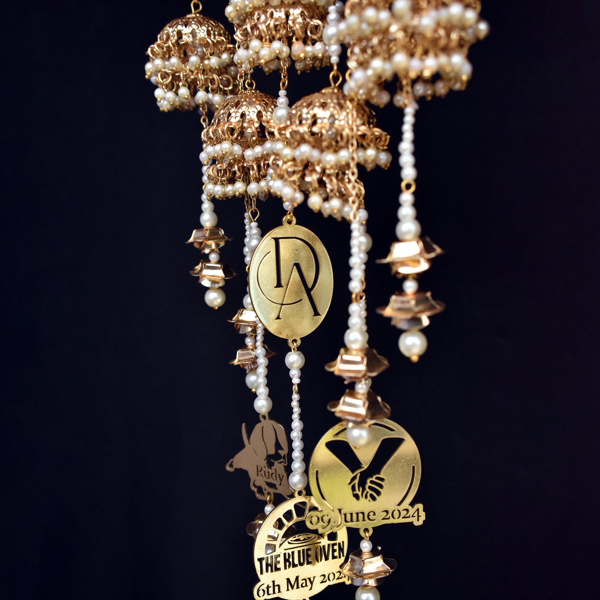 Personalised Charms Jhumki With Bangle Kaleere