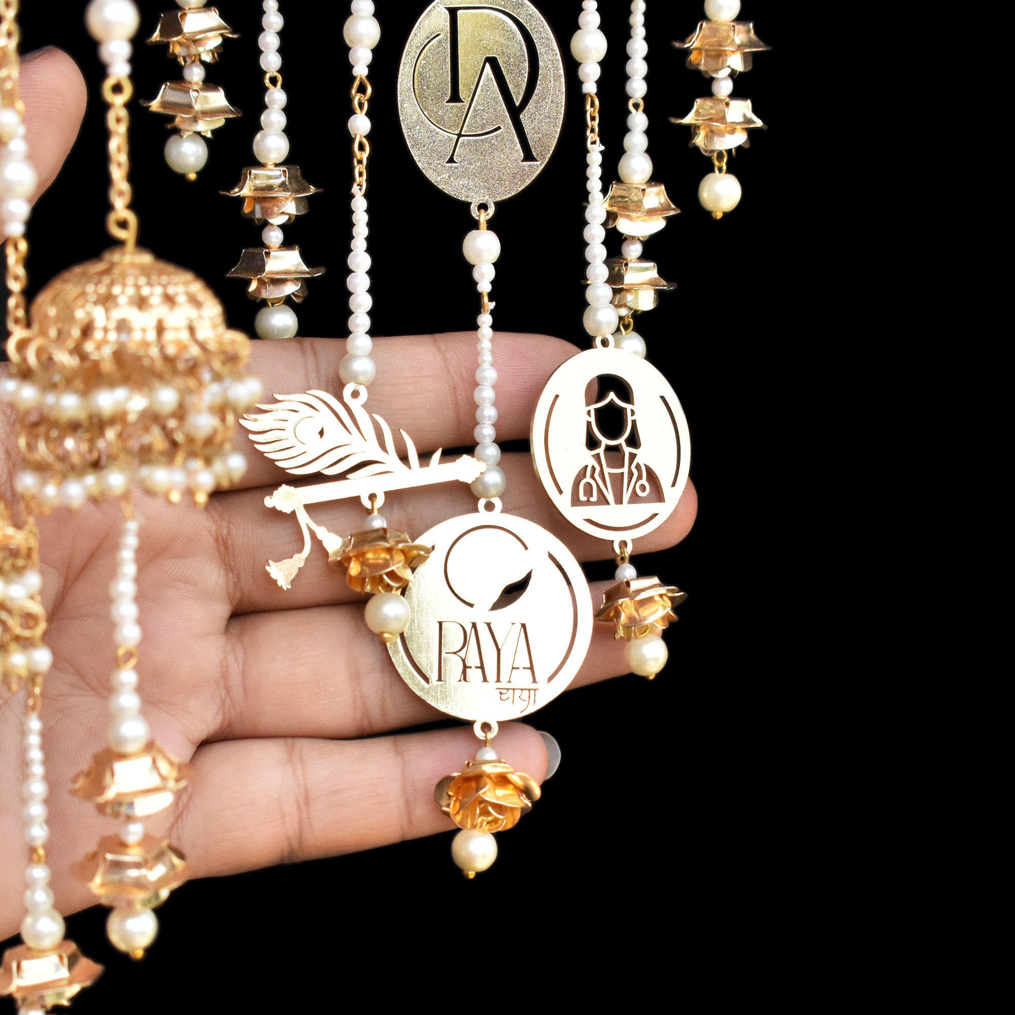 Personalised Charms Jhumki With Bangle Kaleere