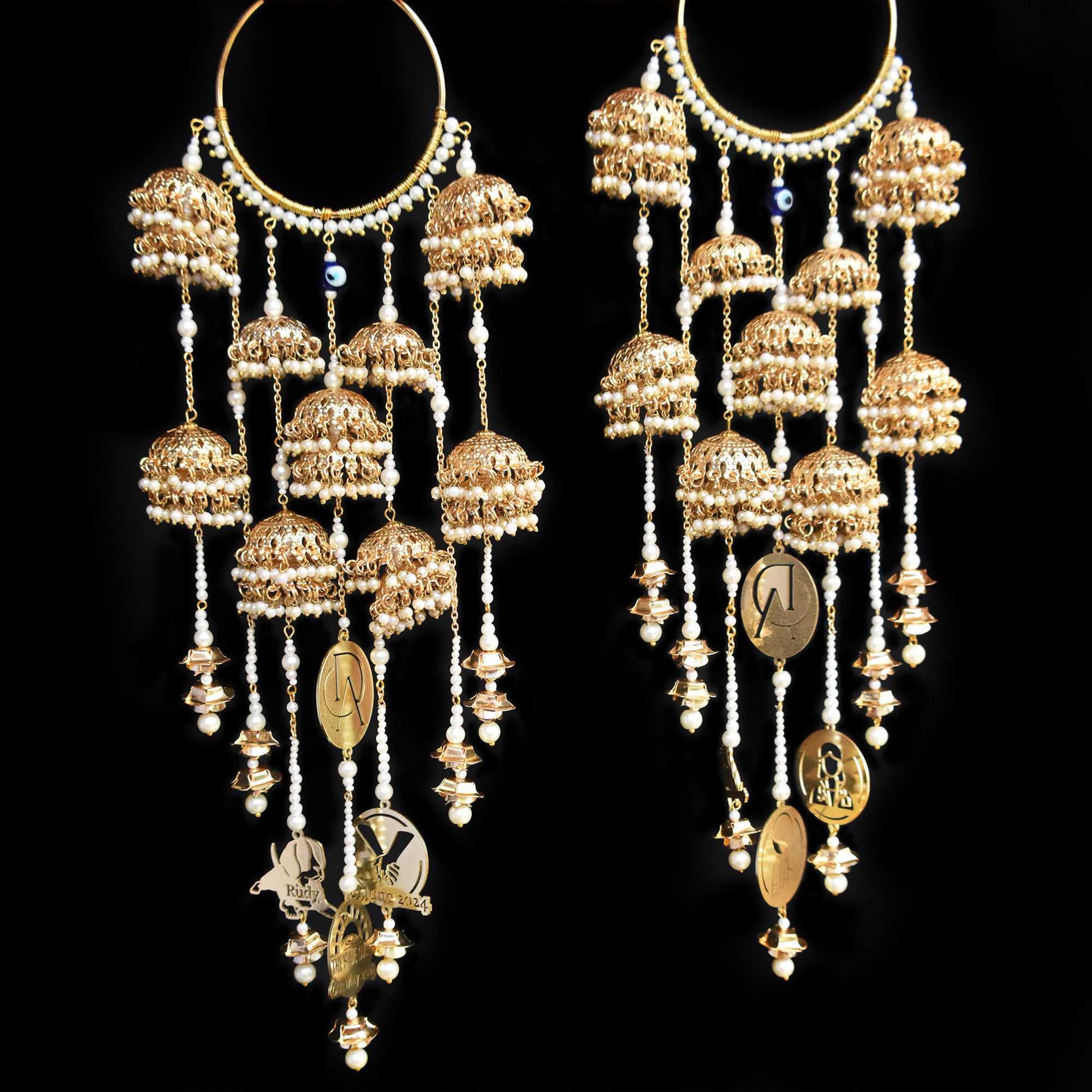 Personalised Charms Jhumki With Bangle Kaleere