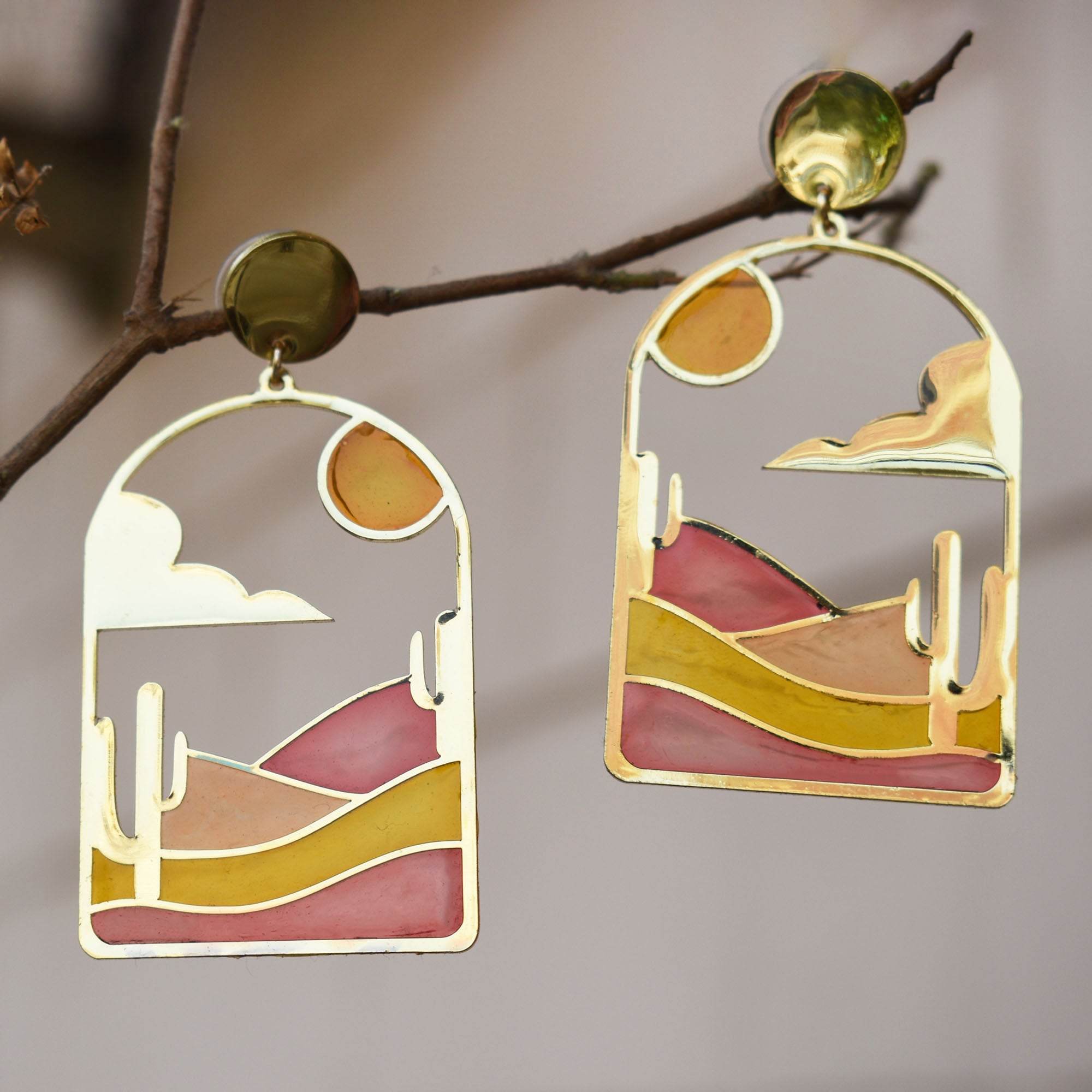 Traditional Kundan earrings in gold-tone, perfect for weddings and festive wear